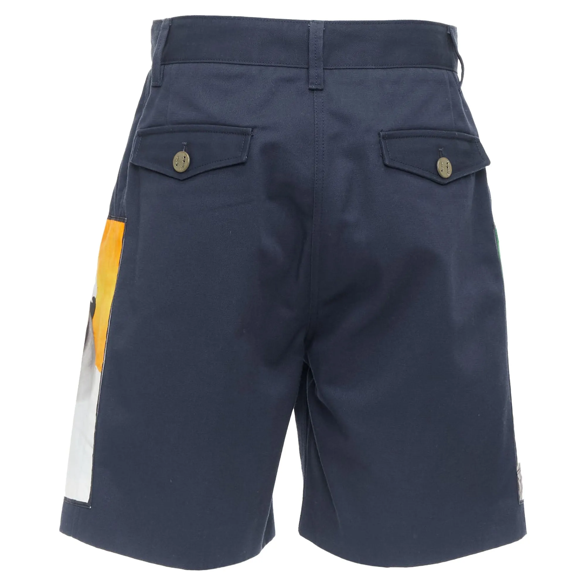Acnestudios eora vermina collage portrait print bermuda shorts