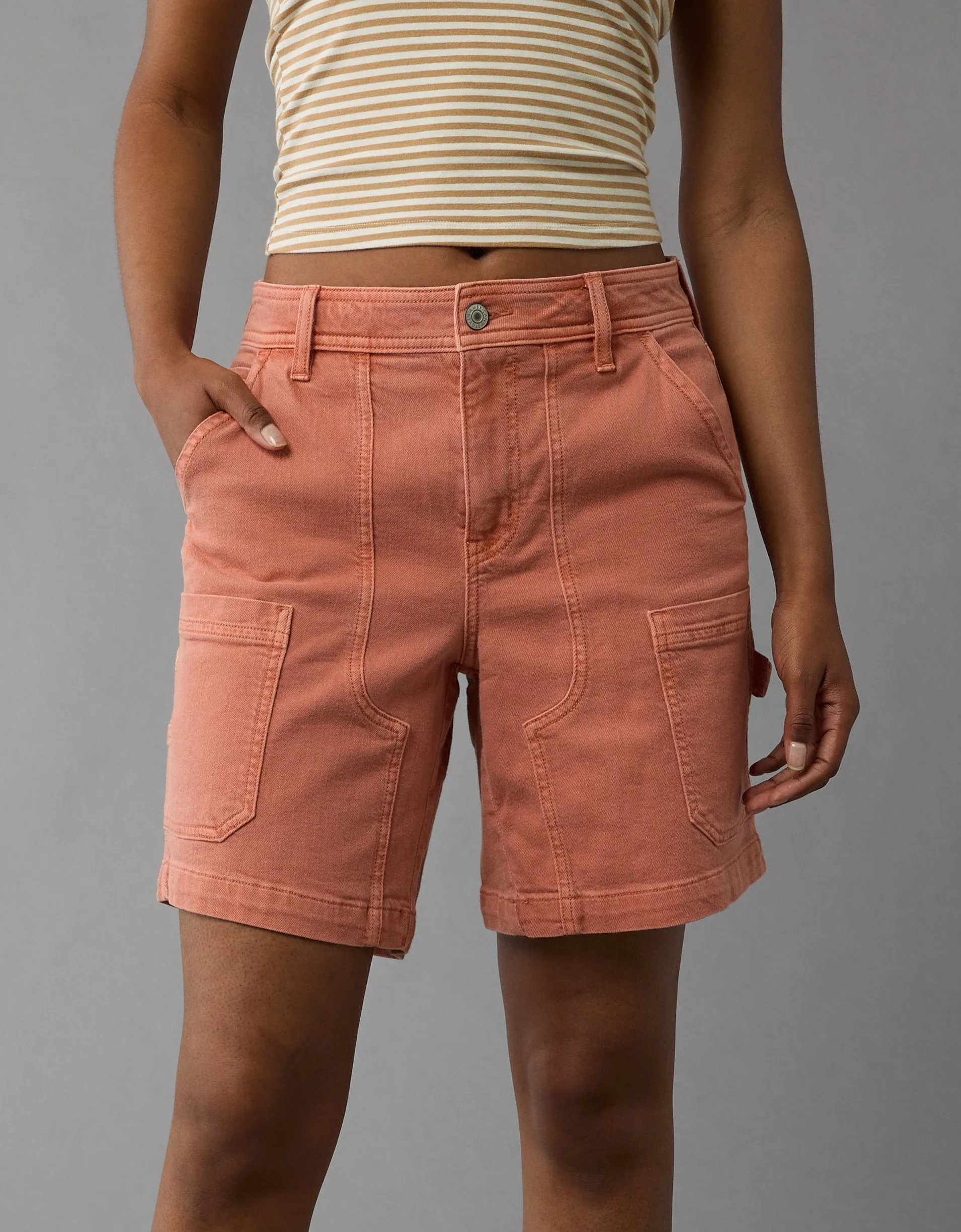 AE Dreamy Drape High-Waisted Carpenter Short