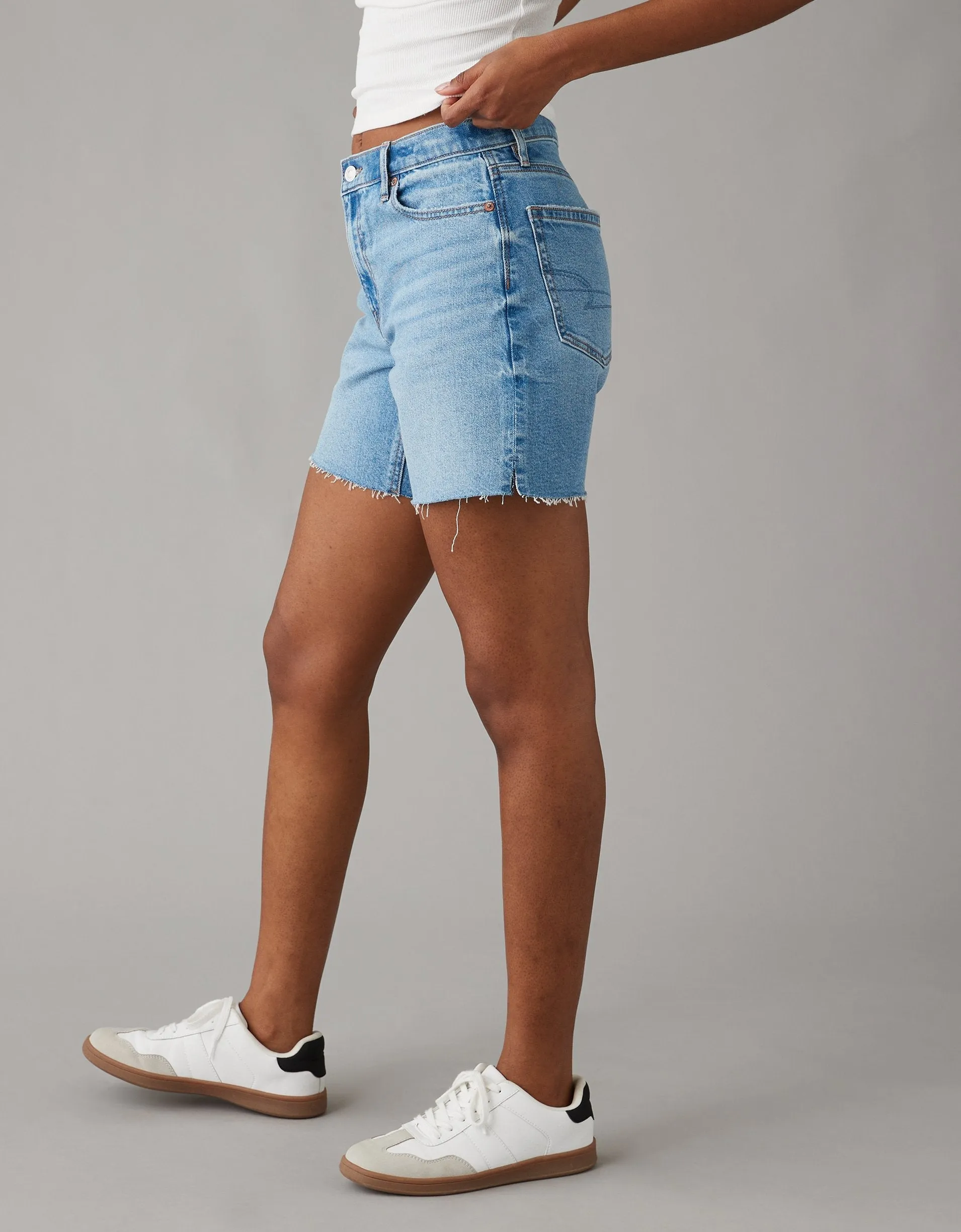 AE Strigid Super High-Waisted 6" Relaxed Denim Short