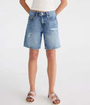 Aeropostale Low-Rise Baggy Denim Shorts 8"