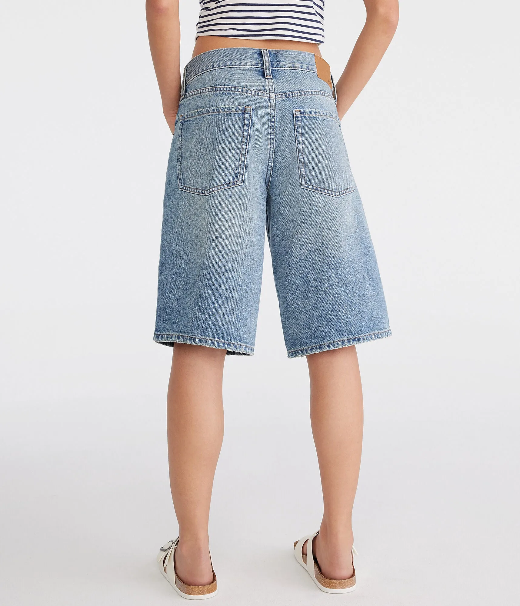 Aeropostale Low-Rise Super Baggy Bermuda Shorts