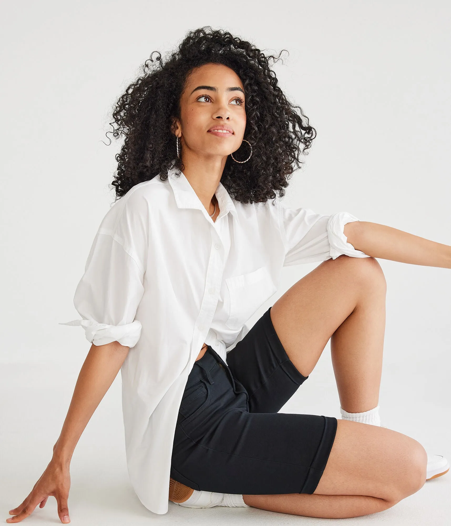 Aeropostale Womens Five-Pocket Uniform Bermuda Shorts