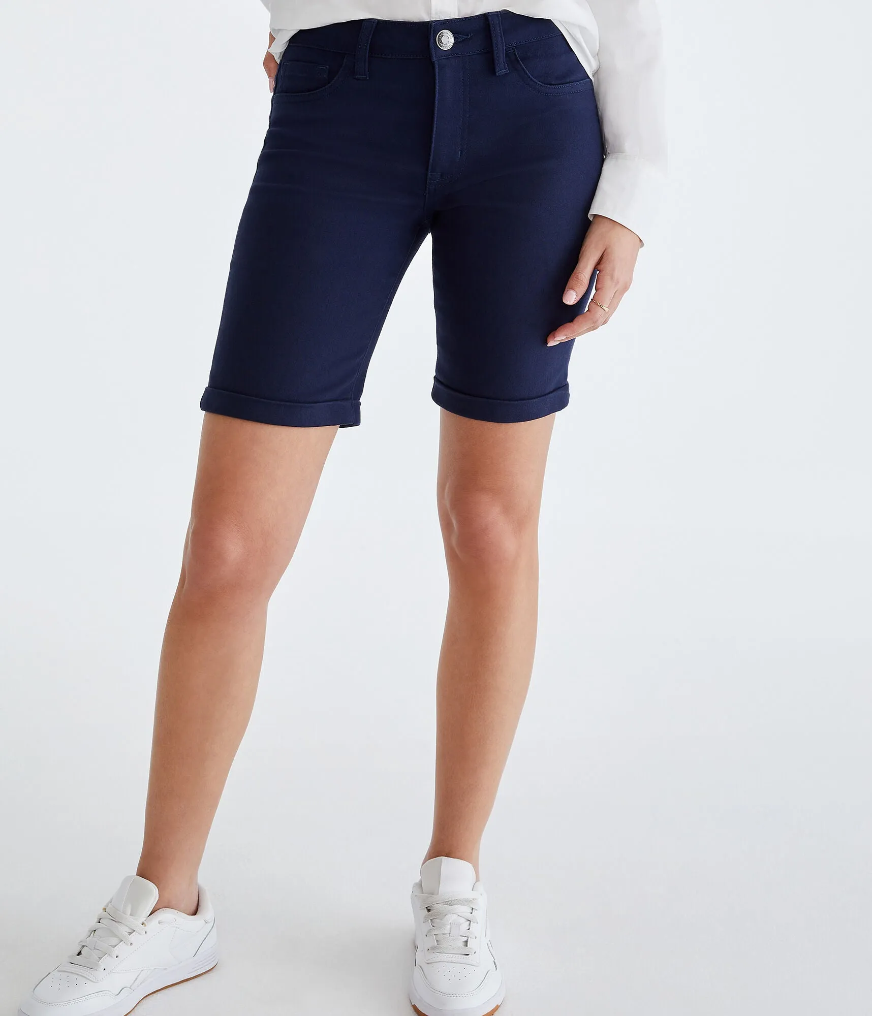 Aeropostale Womens Five-Pocket Uniform Bermuda Shorts