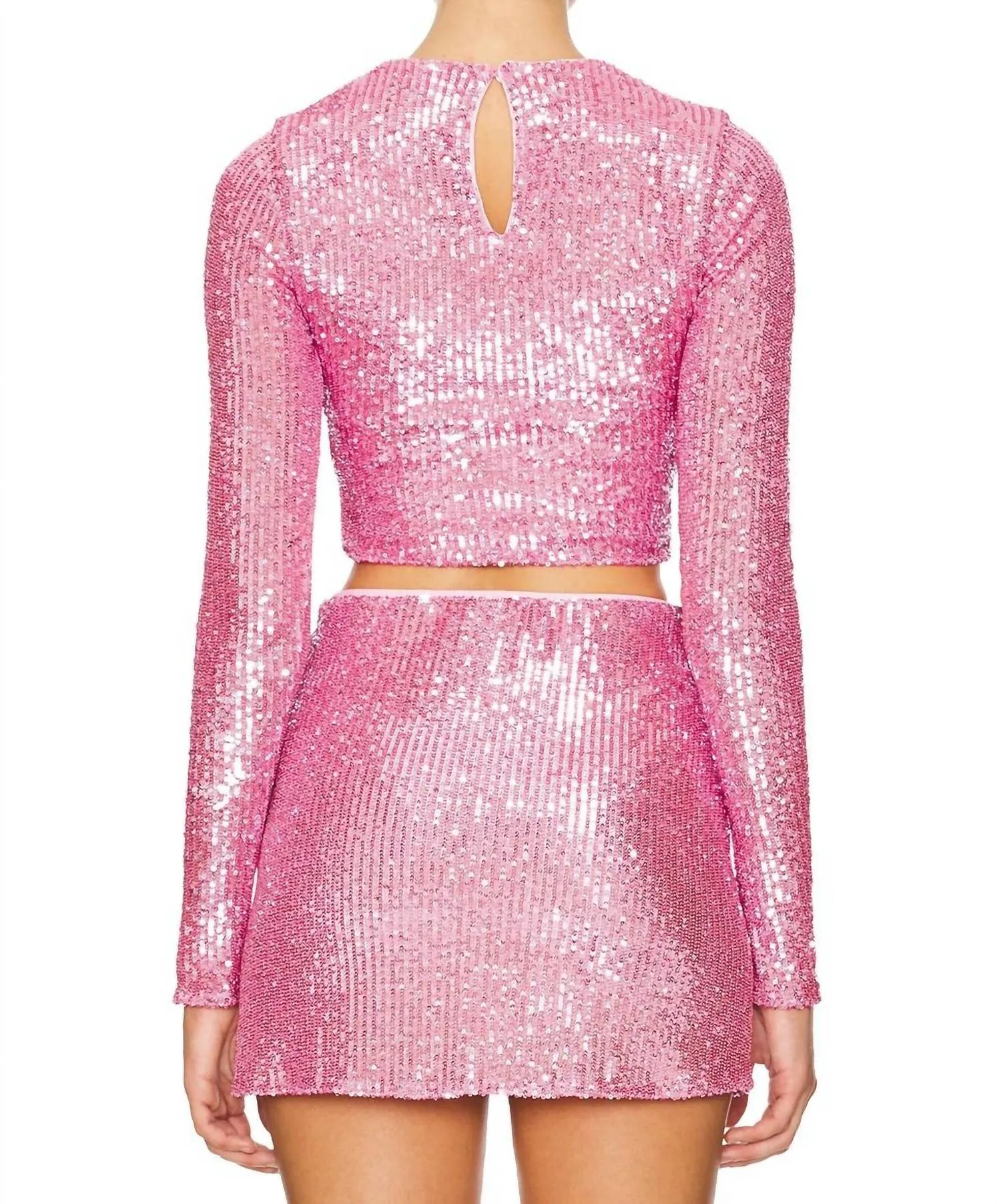 All Night Skort In Party Pink Sequins