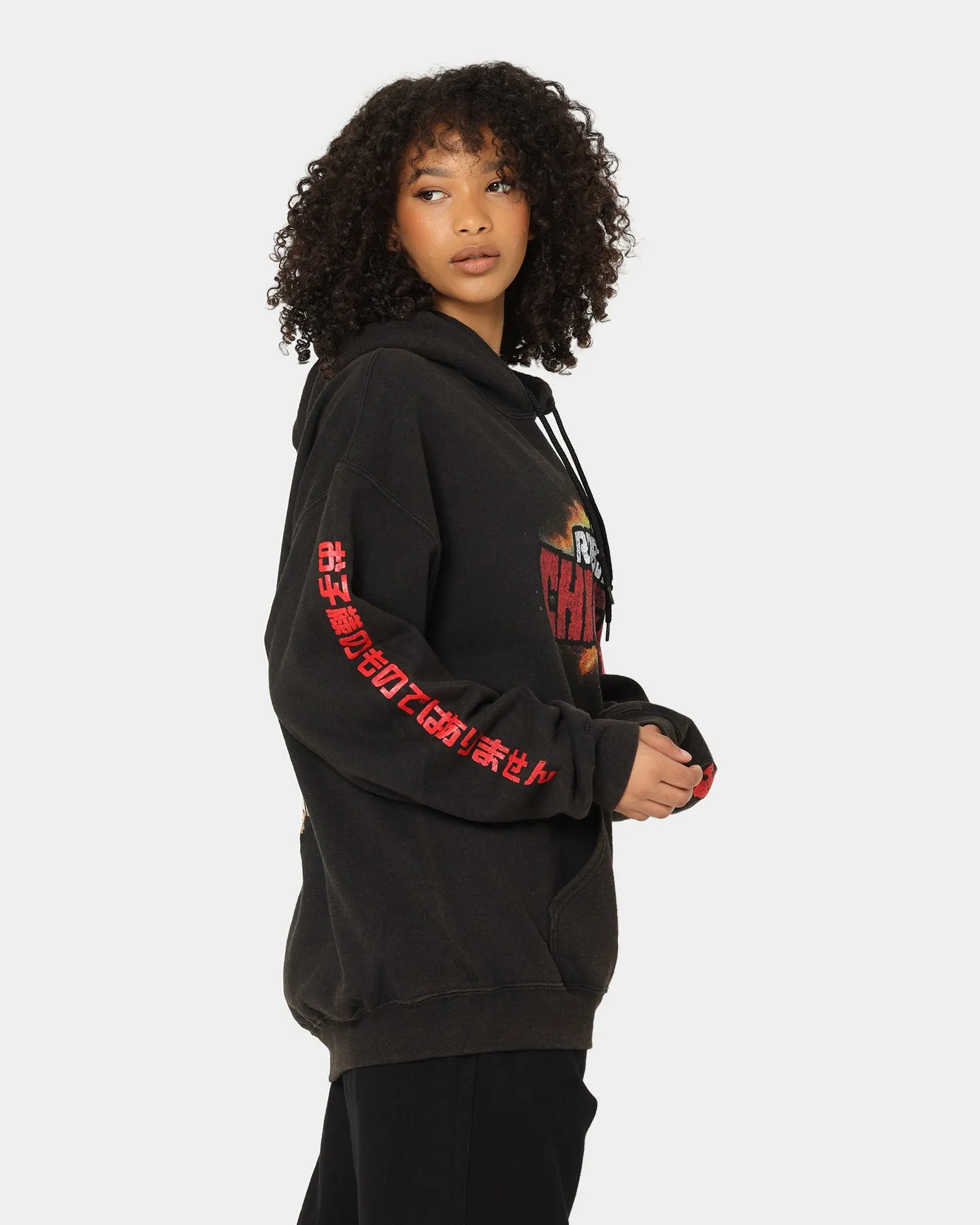 American Thrift Chicken Boom Vintage Hoodie Black Wash