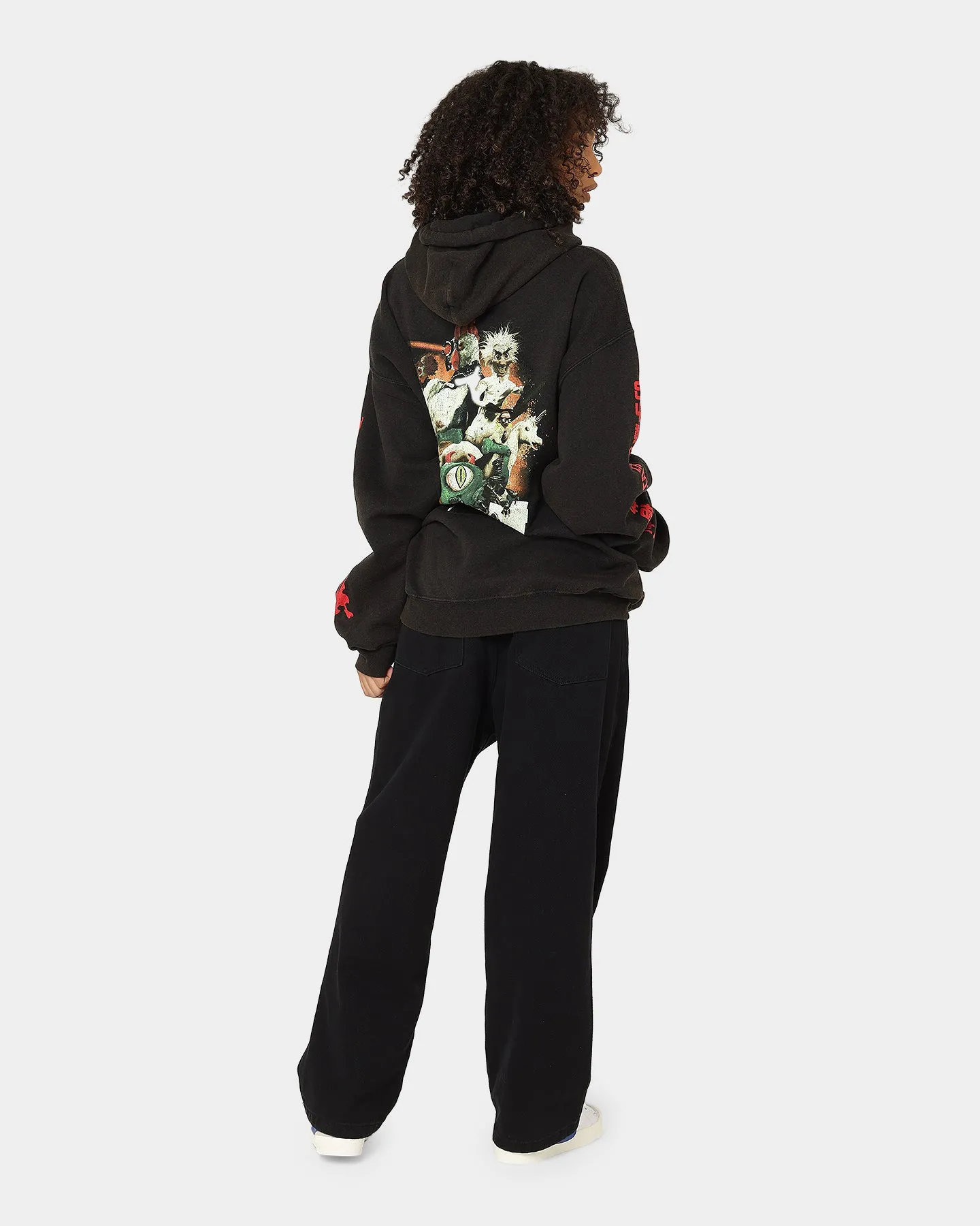 American Thrift Chicken Boom Vintage Hoodie Black Wash
