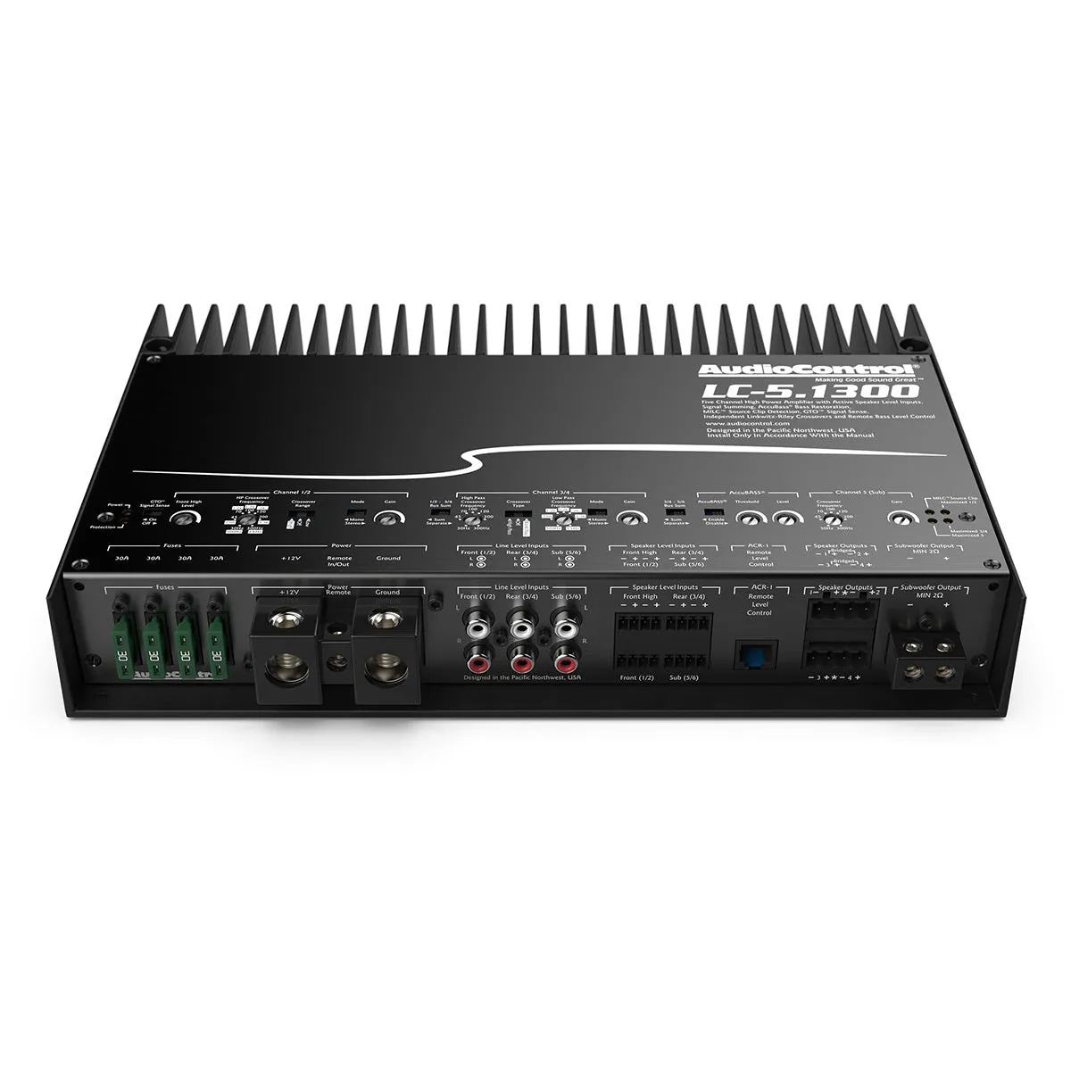 AudioControl LC-5.1300 High-Power Multi-Channel Amplifer with Accubass