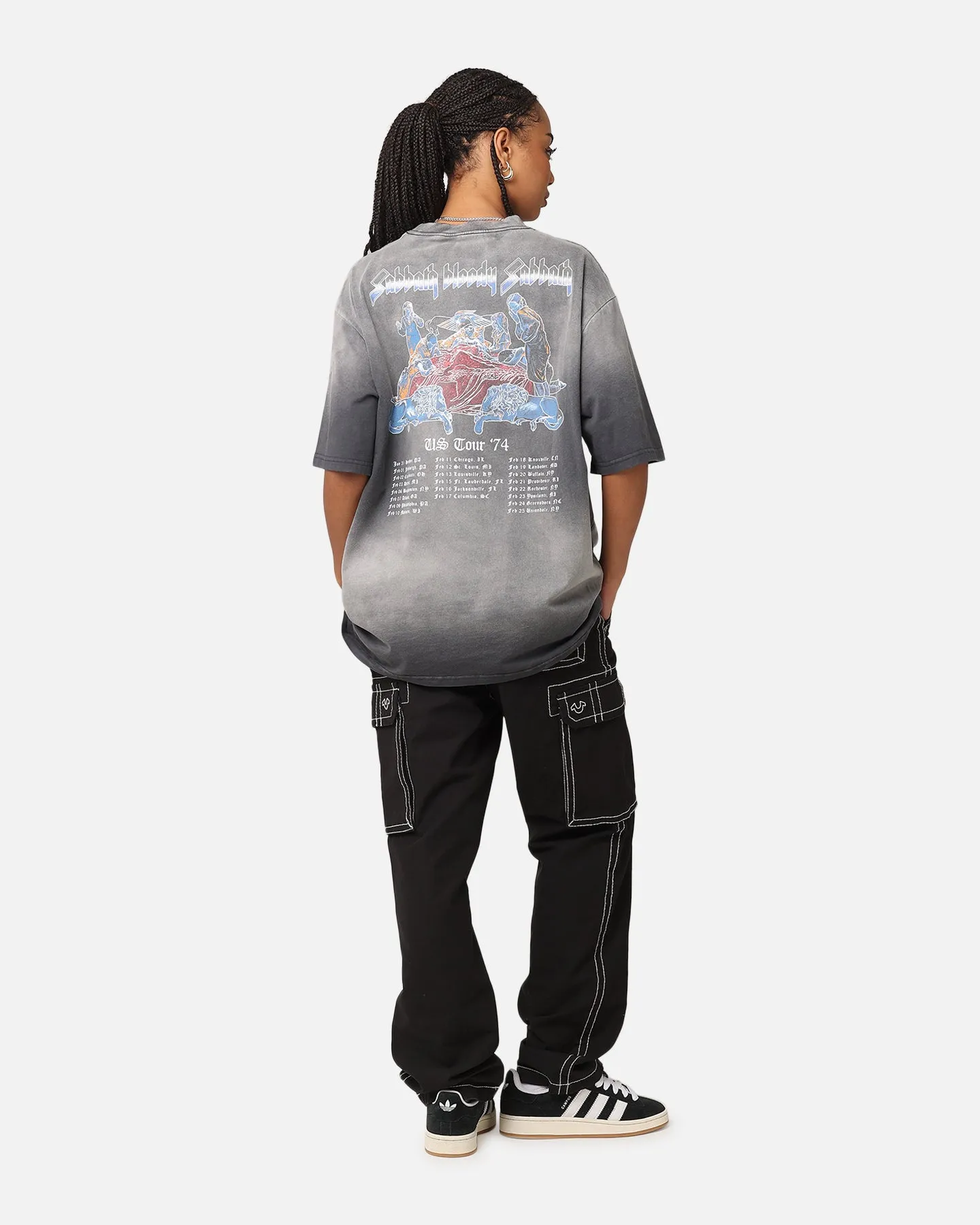 Black Sabbath Tour '74 Sunfade T-Shirt Black Wash
