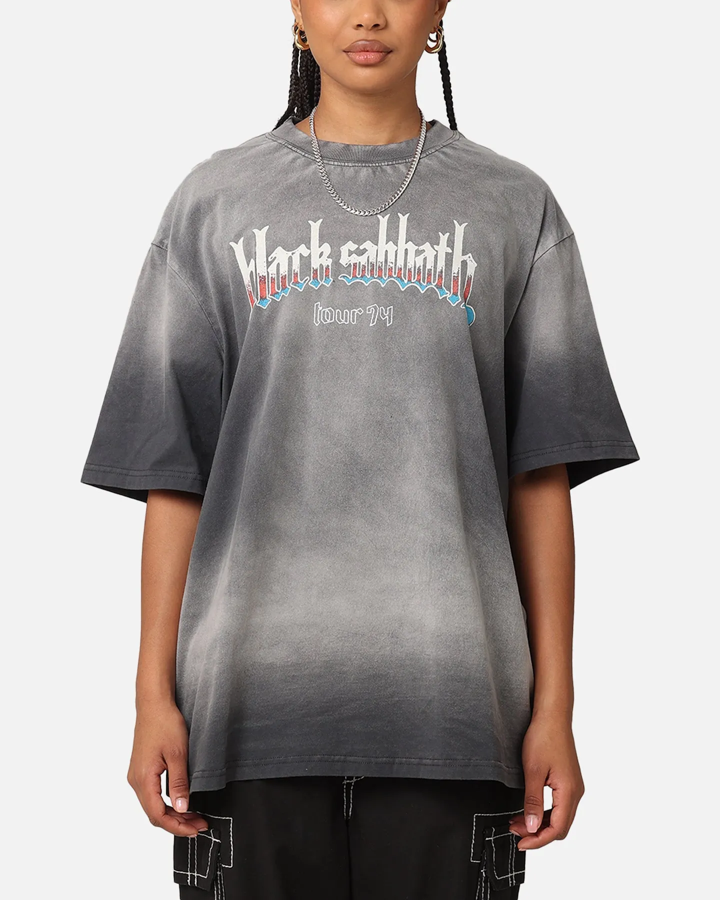 Black Sabbath Tour '74 Sunfade T-Shirt Black Wash