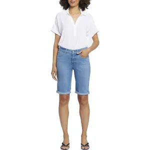 Briella Womens Cuffed Denim Denim Shorts