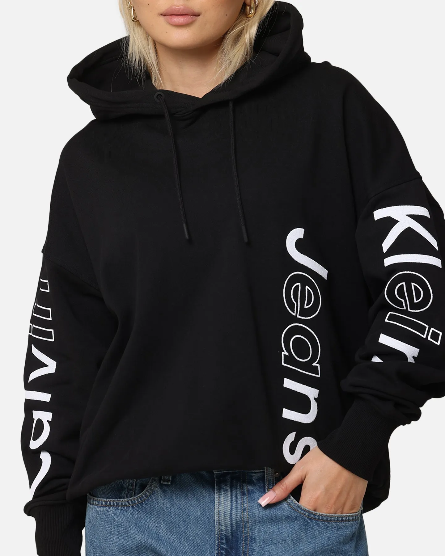 Calvin Klein Blocking Graphic Hoodie Black