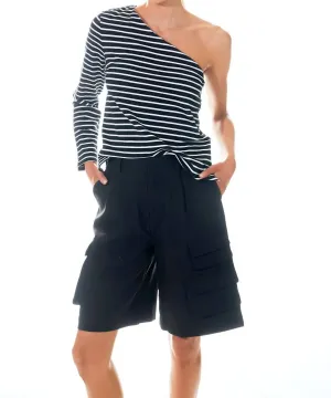 Cargo Bermuda Short Pants In Black