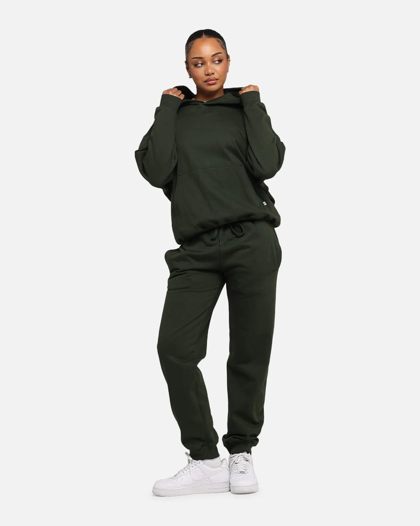 Carr Blanc Oversized Hoodie Dark Green