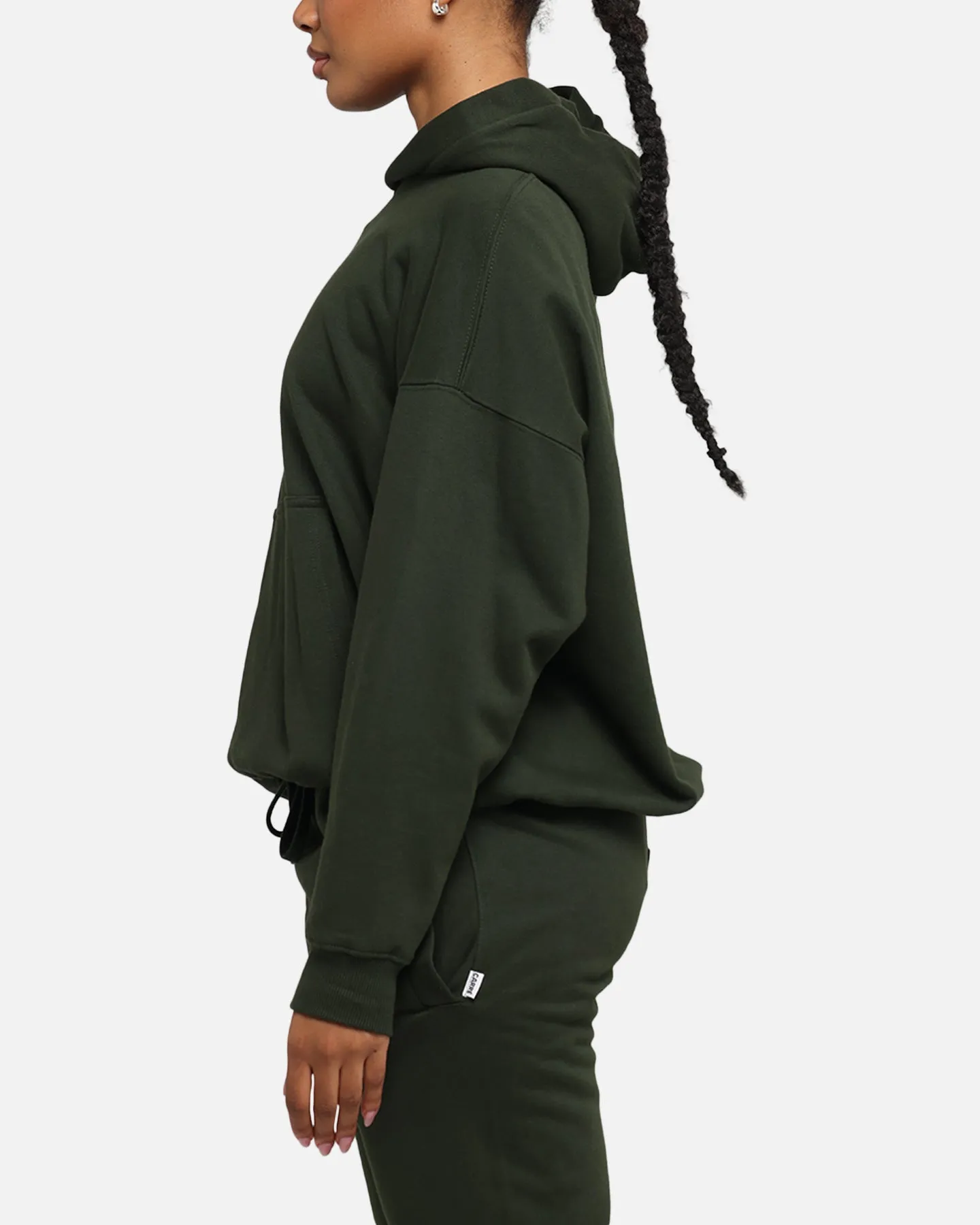 Carr Blanc Oversized Hoodie Dark Green
