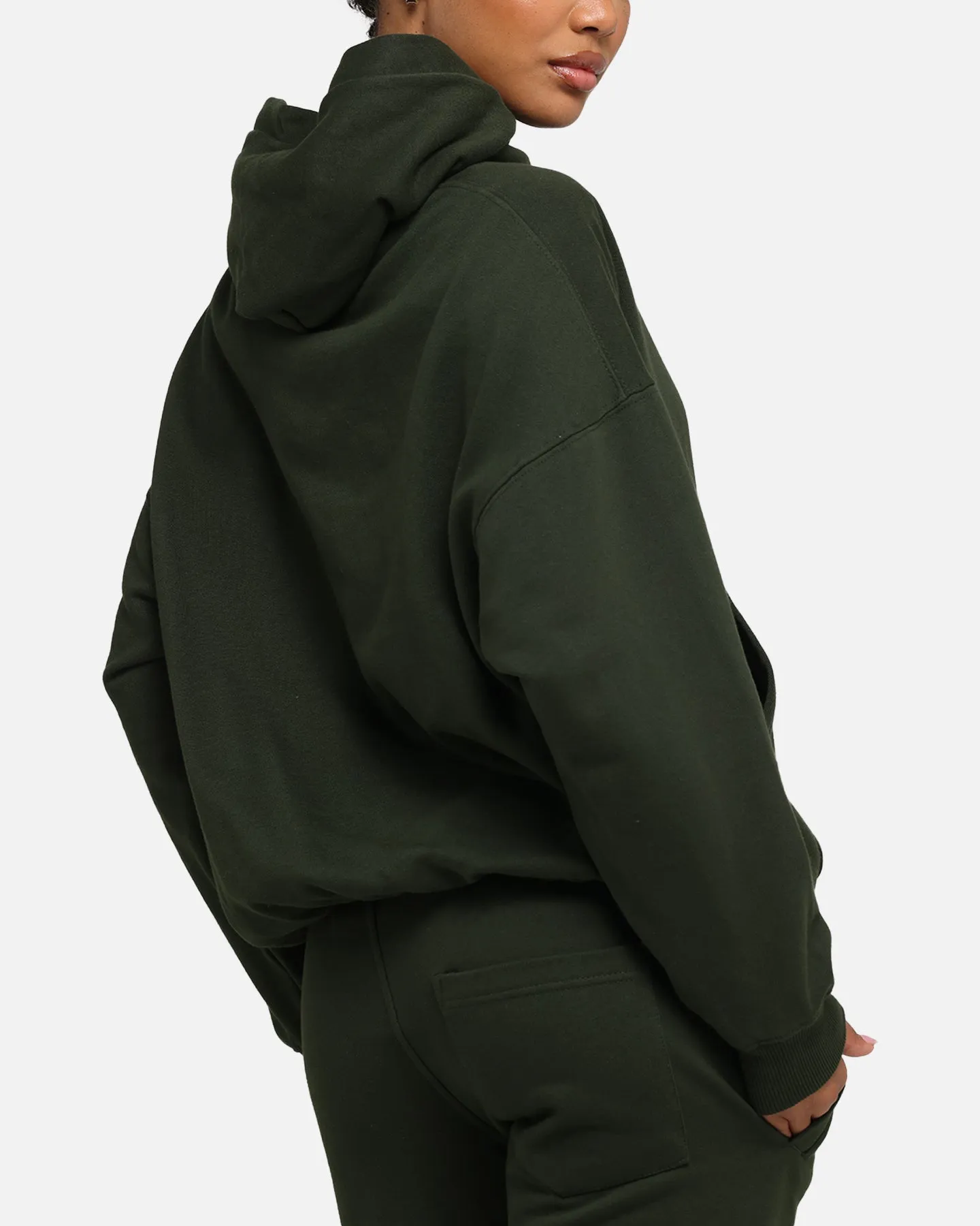 Carr Blanc Oversized Hoodie Dark Green