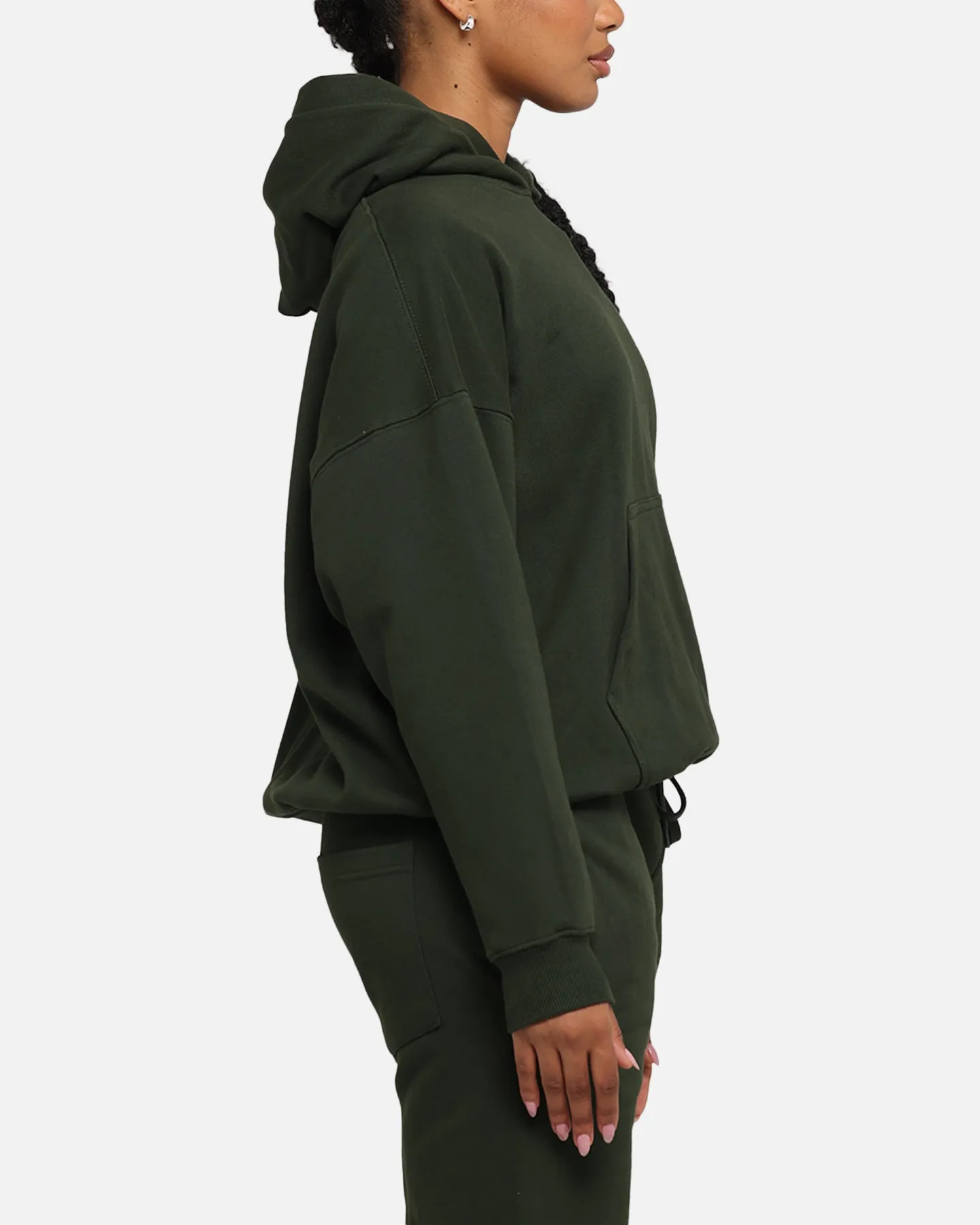 Carr Blanc Oversized Hoodie Dark Green