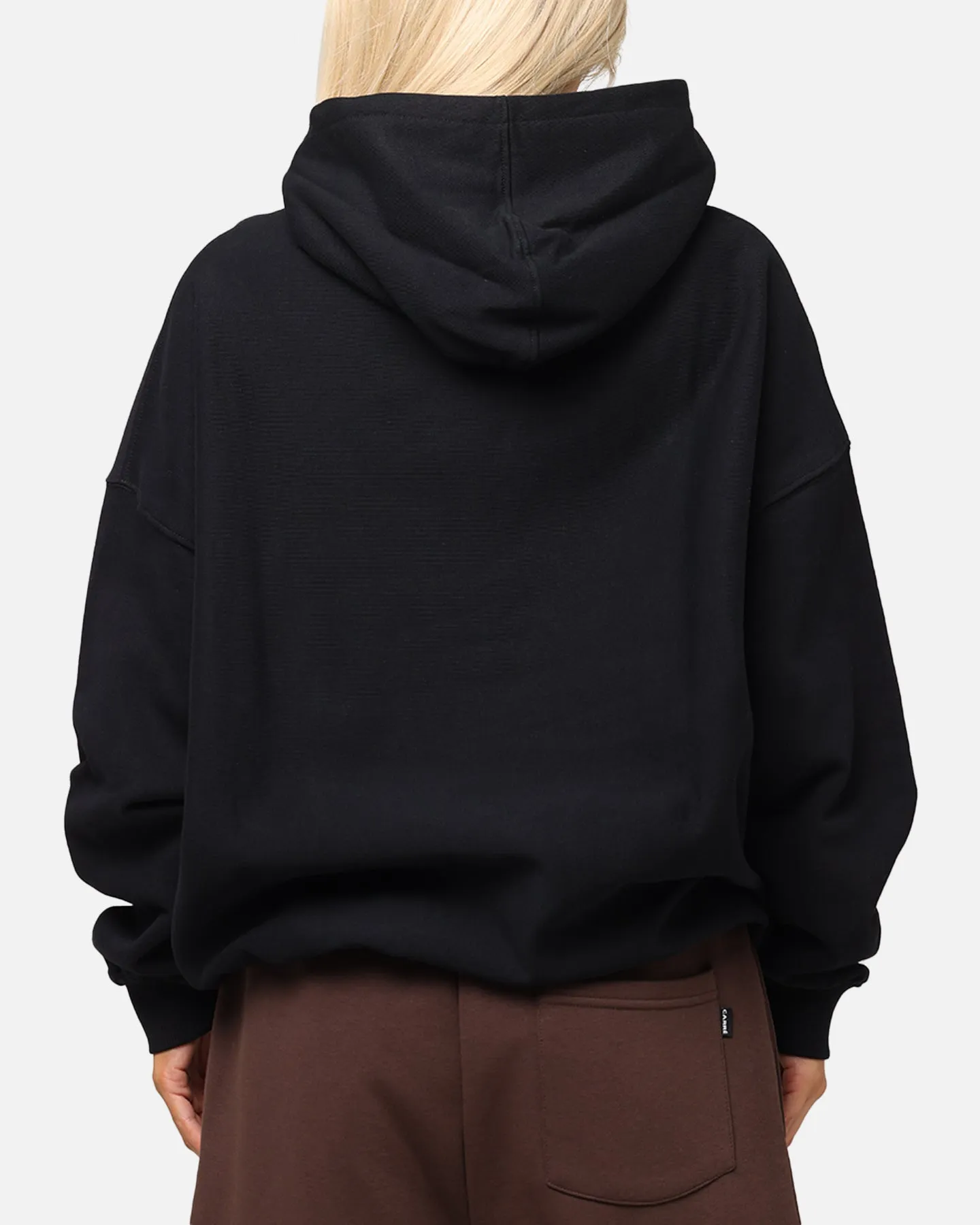 Carre Camo Script Hoodie Black