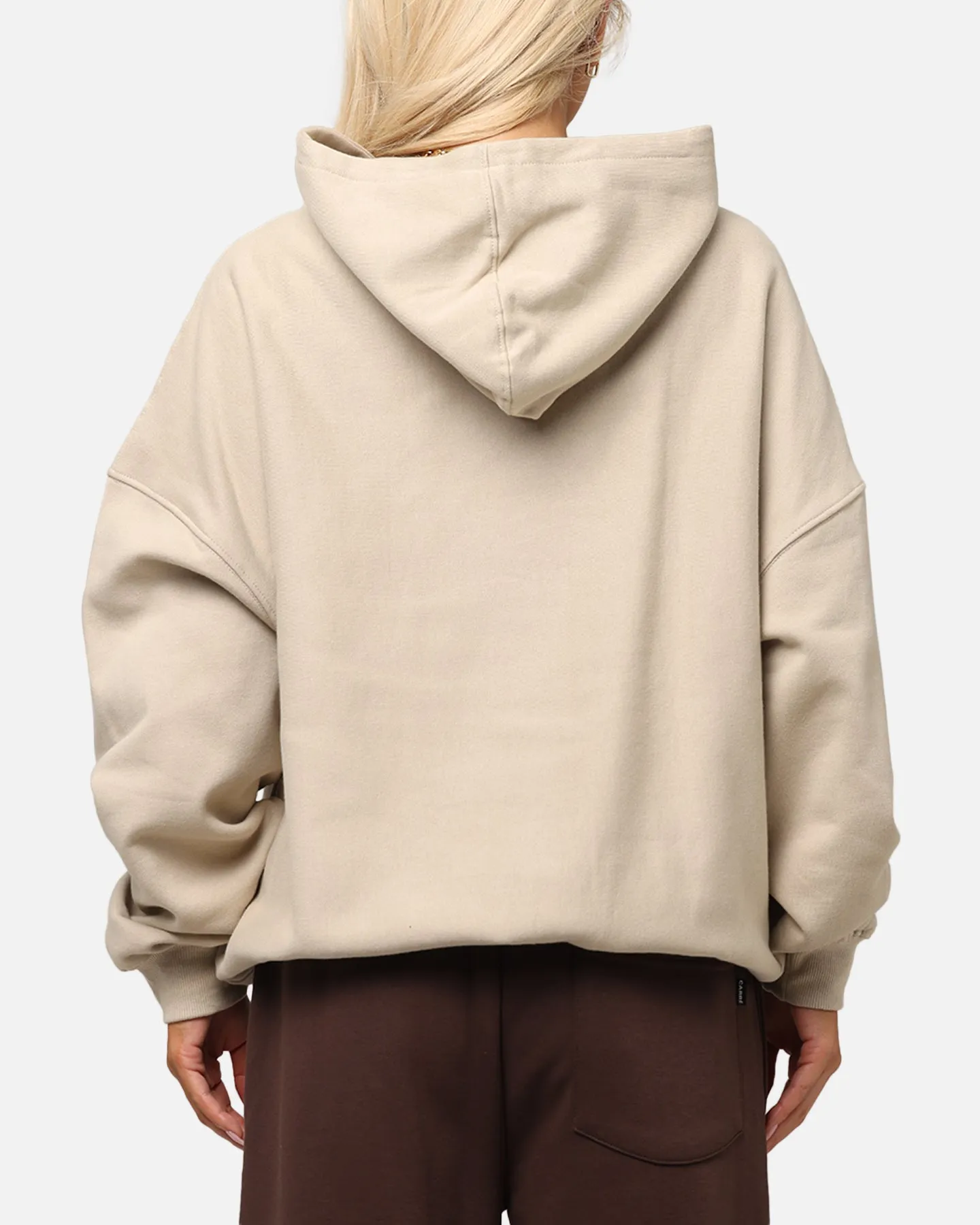 Carre Camo Script Hoodie Stone