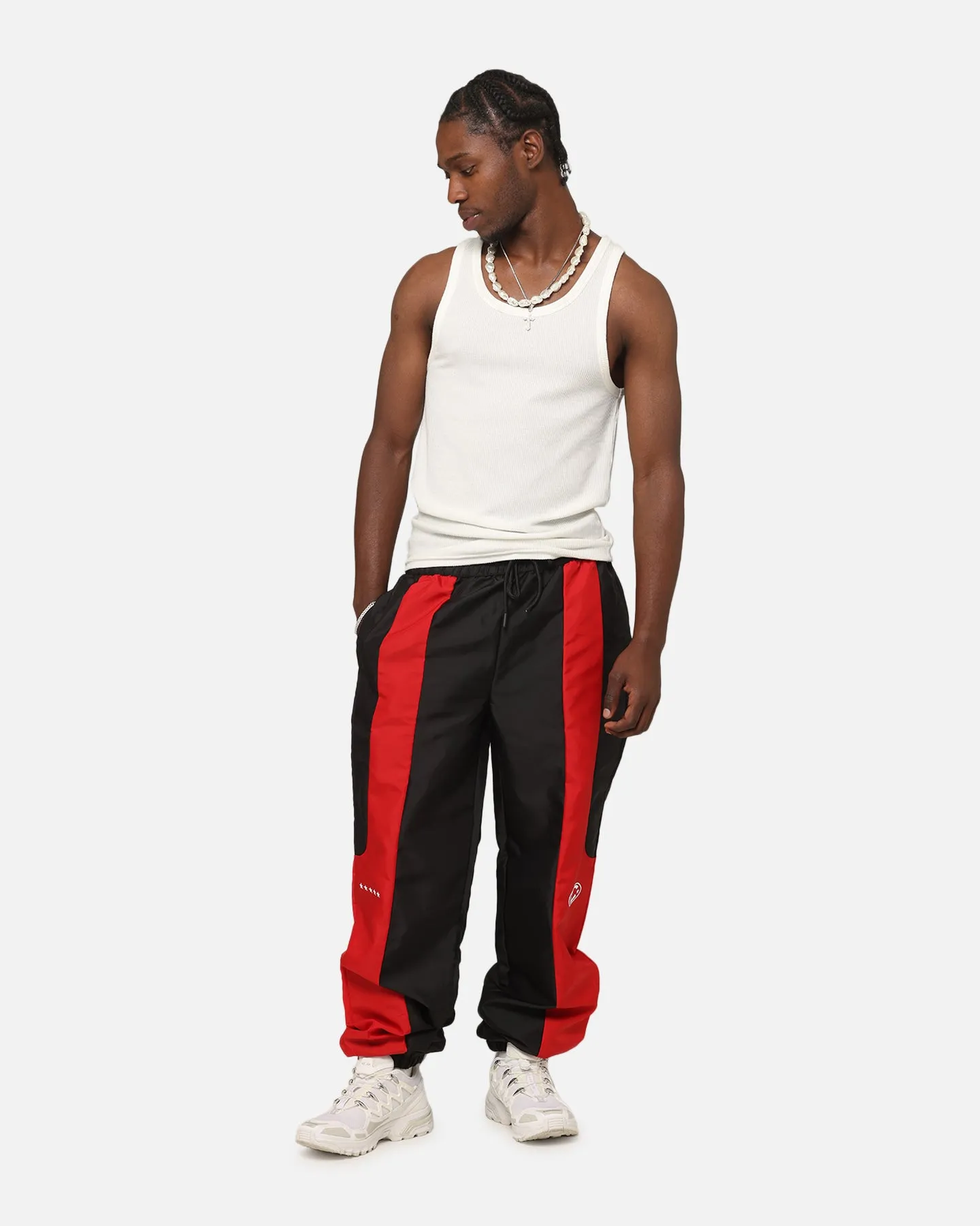 Carre Empire Panelled Trackpant Black/Red