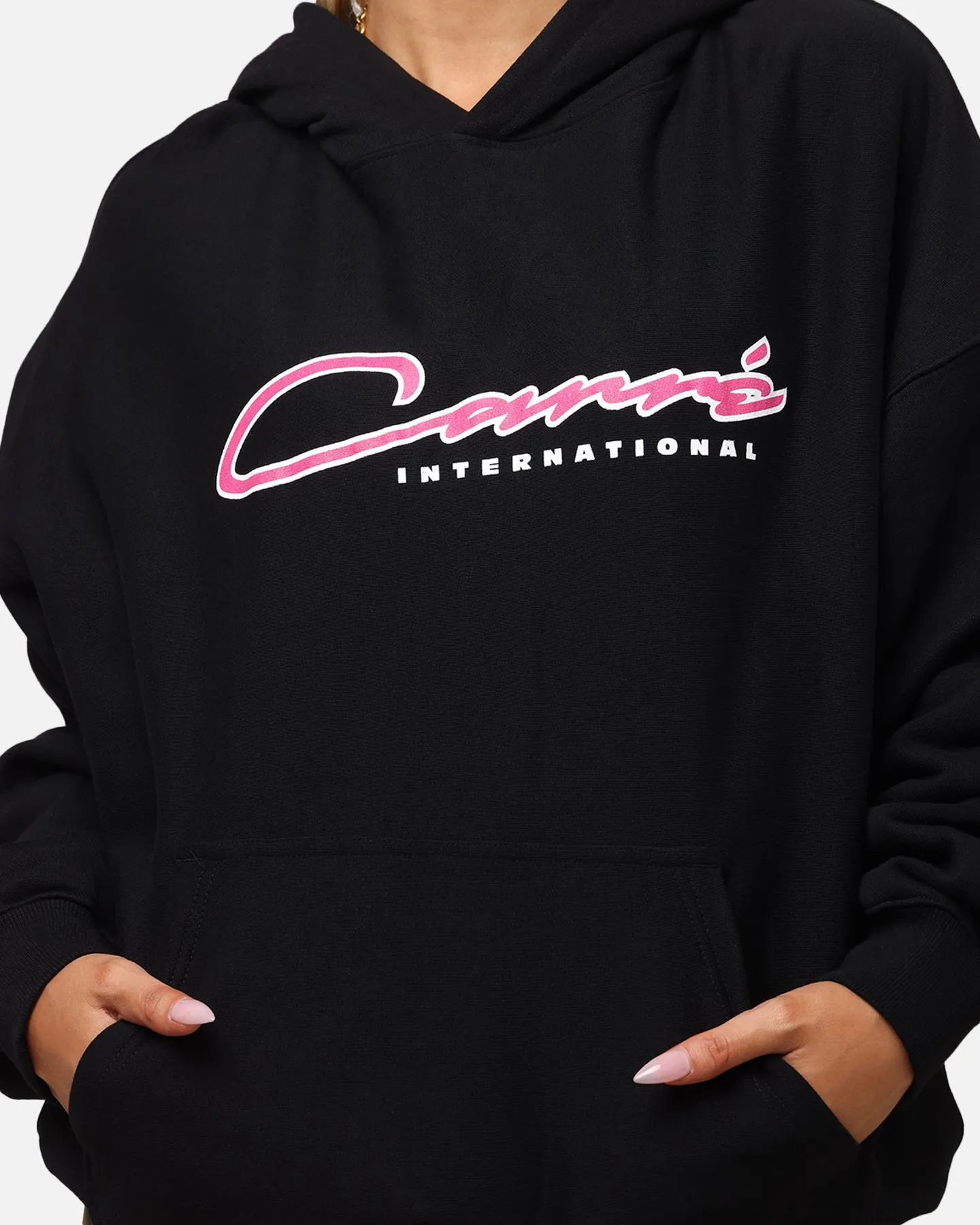 Carre Race Script Hoodie Black