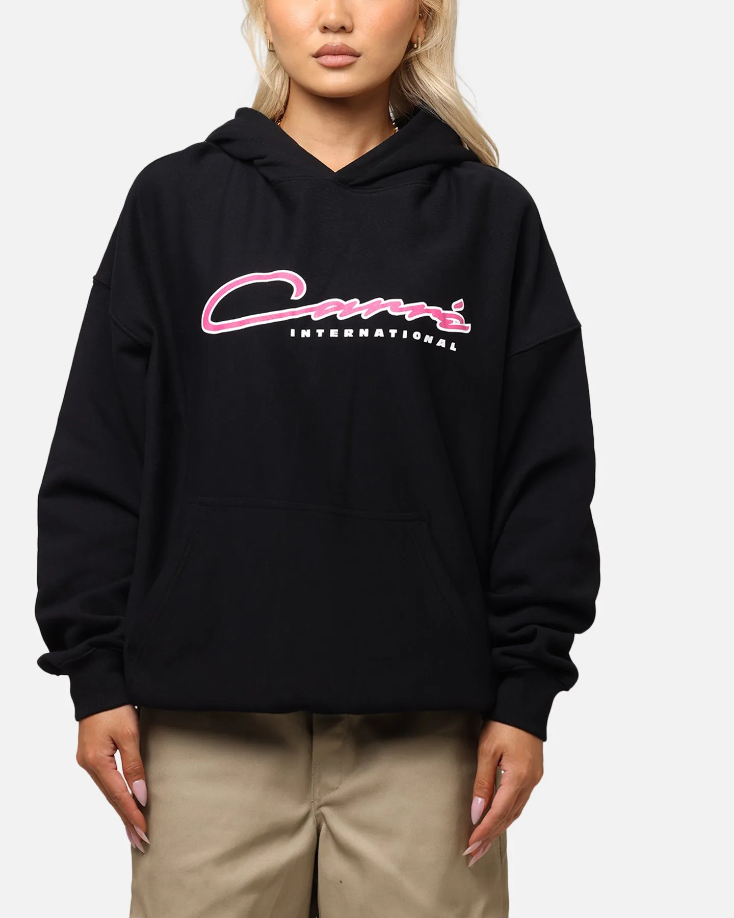 Carre Race Script Hoodie Black