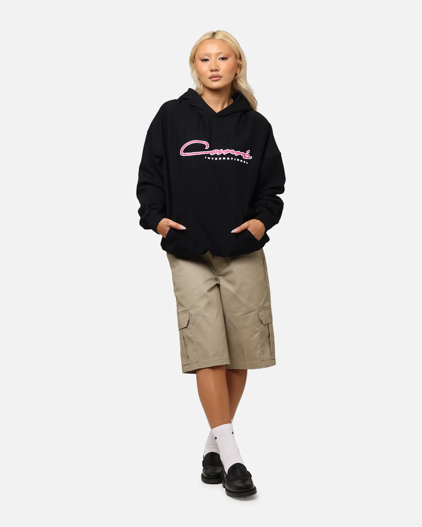 Carre Race Script Hoodie Black