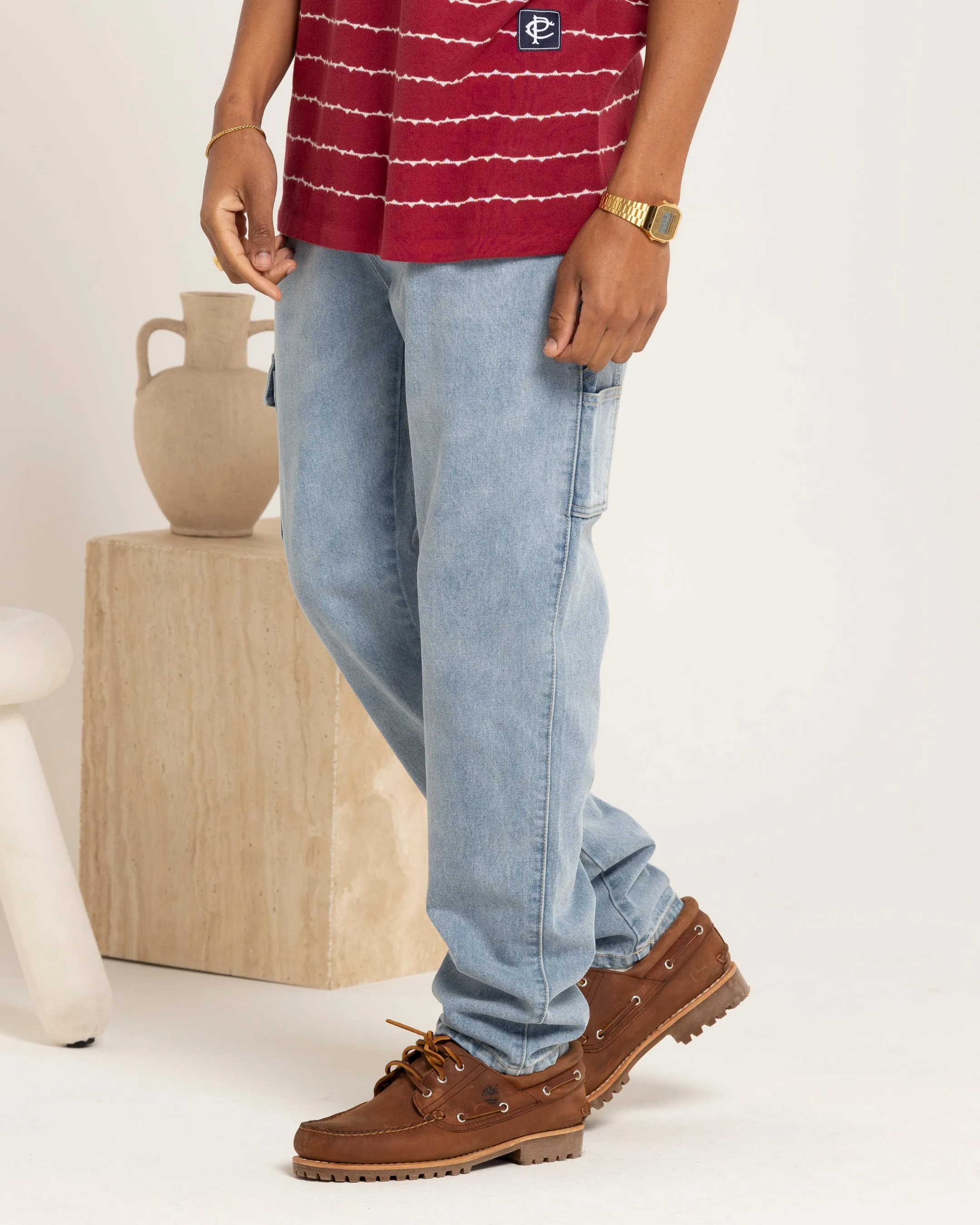 Carre Tactic Cargo Slim Jeans Vintage Blue