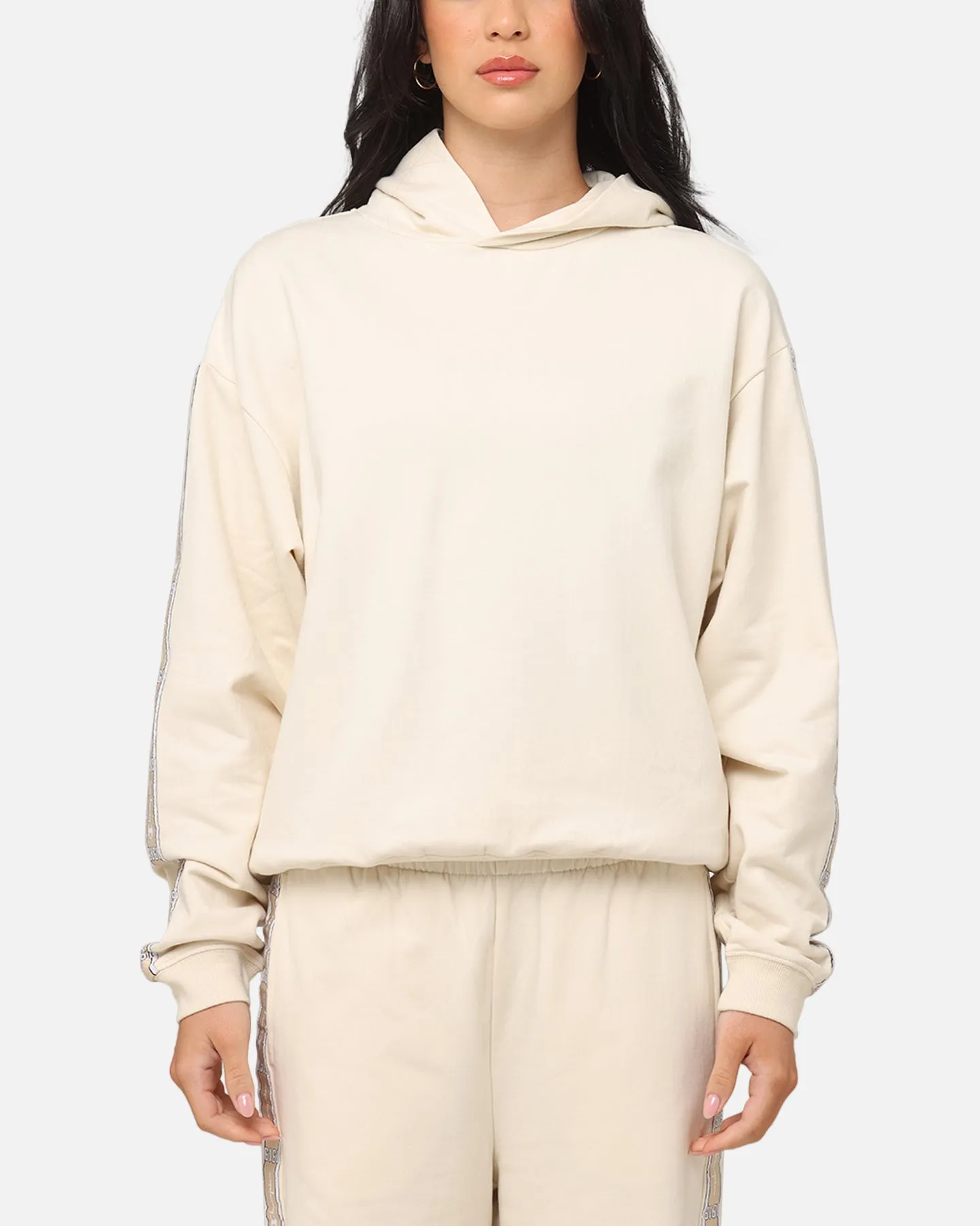 Champion Women's Lux Taping Hoodie Natural