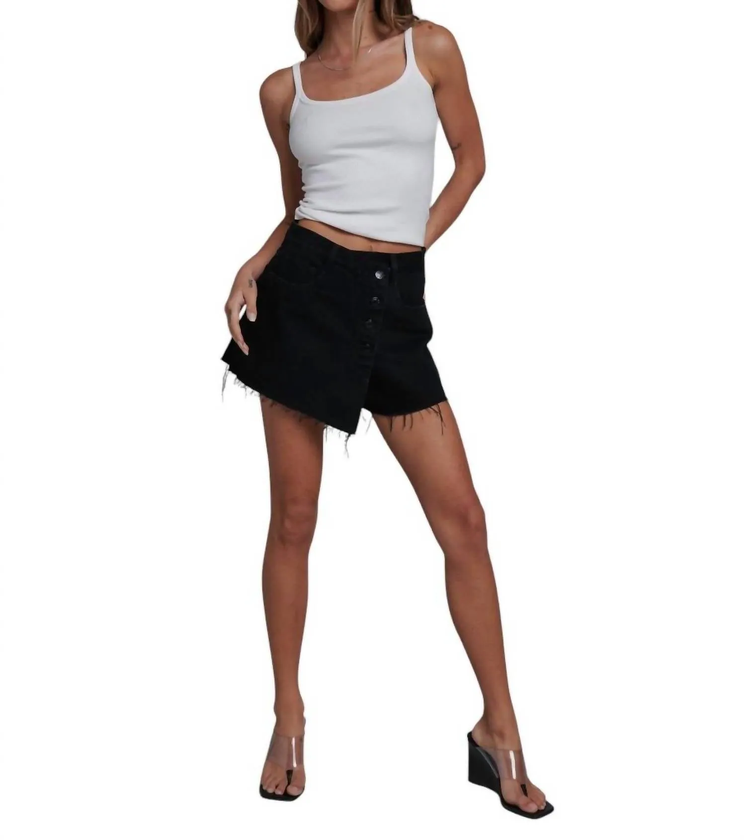 Chania Denim Short In Black