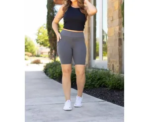 Christy Biker Shorts In Charcoal