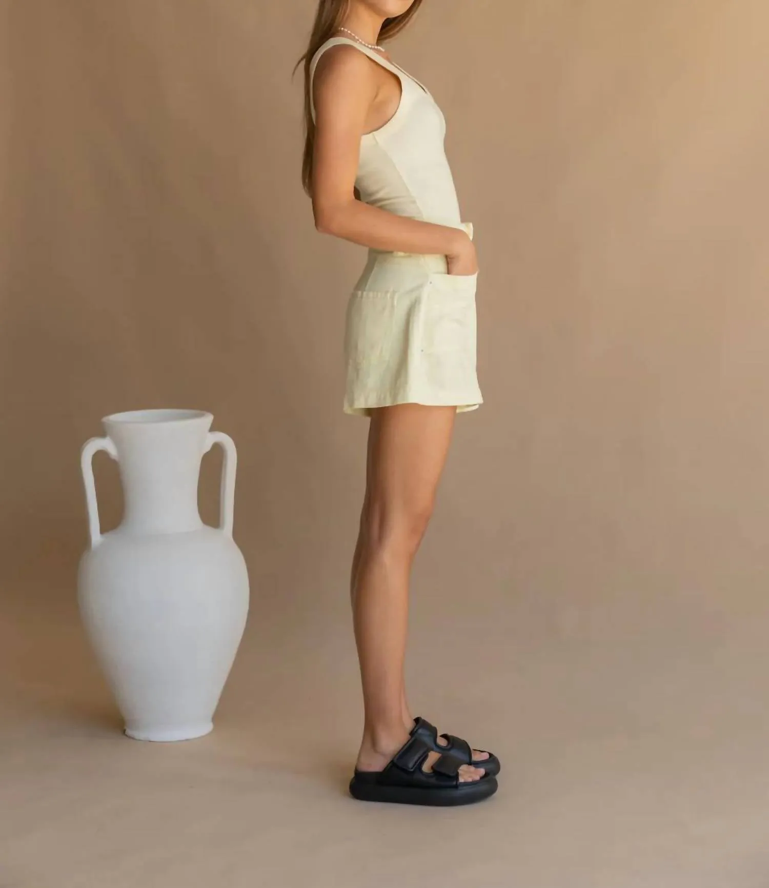 Cleo Denim Short In Lemon Butter