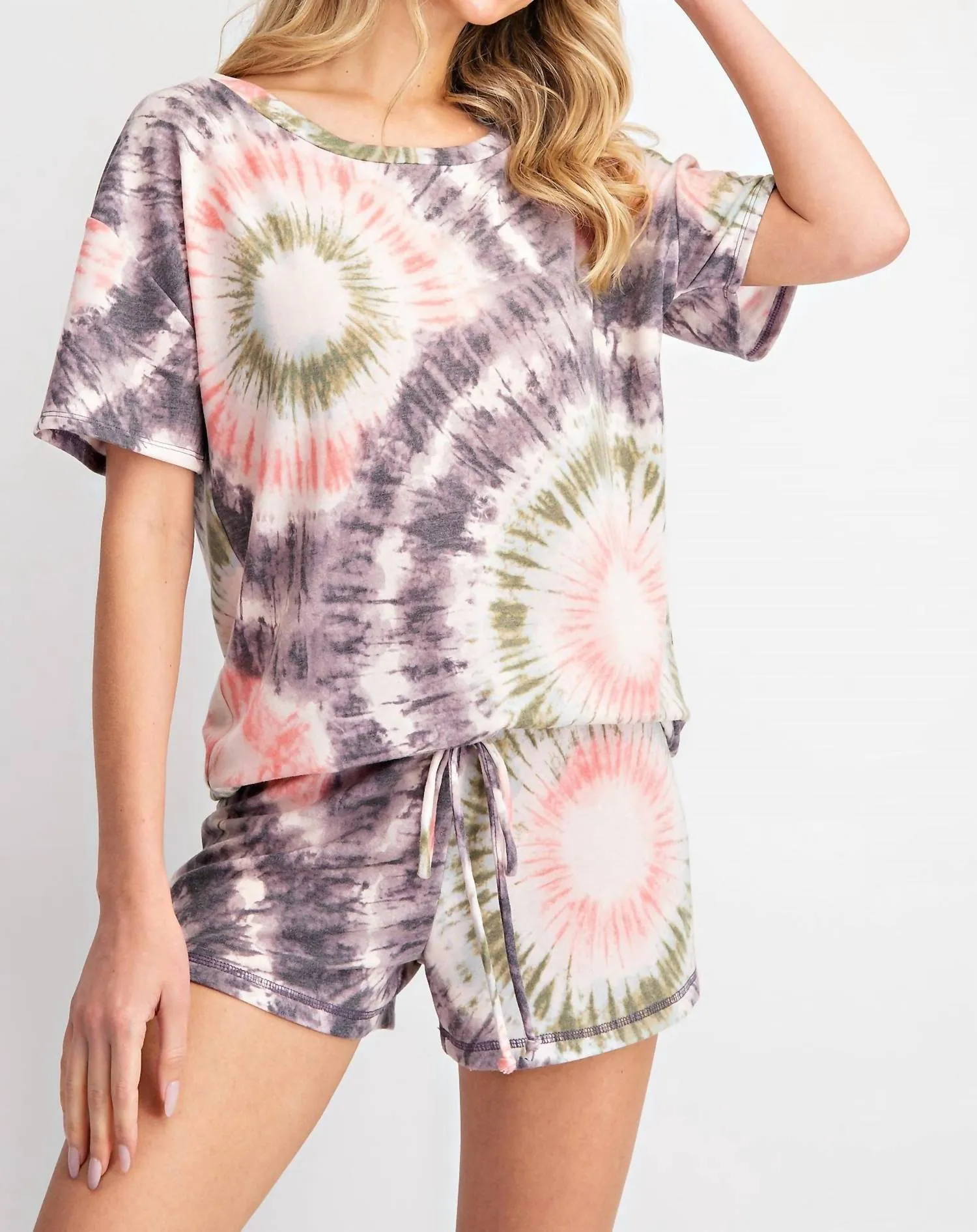 Don't Worry Be Happy Shorts In Tie-Dye Multi
