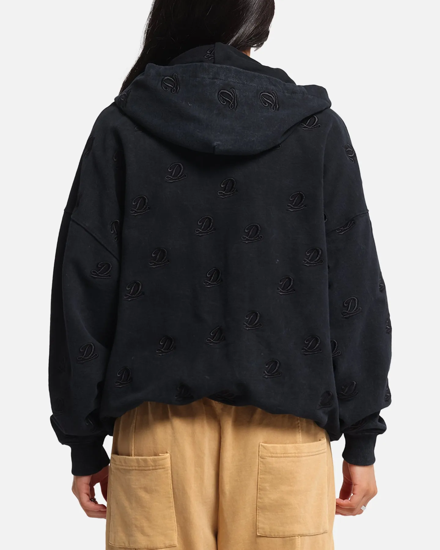 Dreamville Logo All Over Zip Hoodie Dark Grey