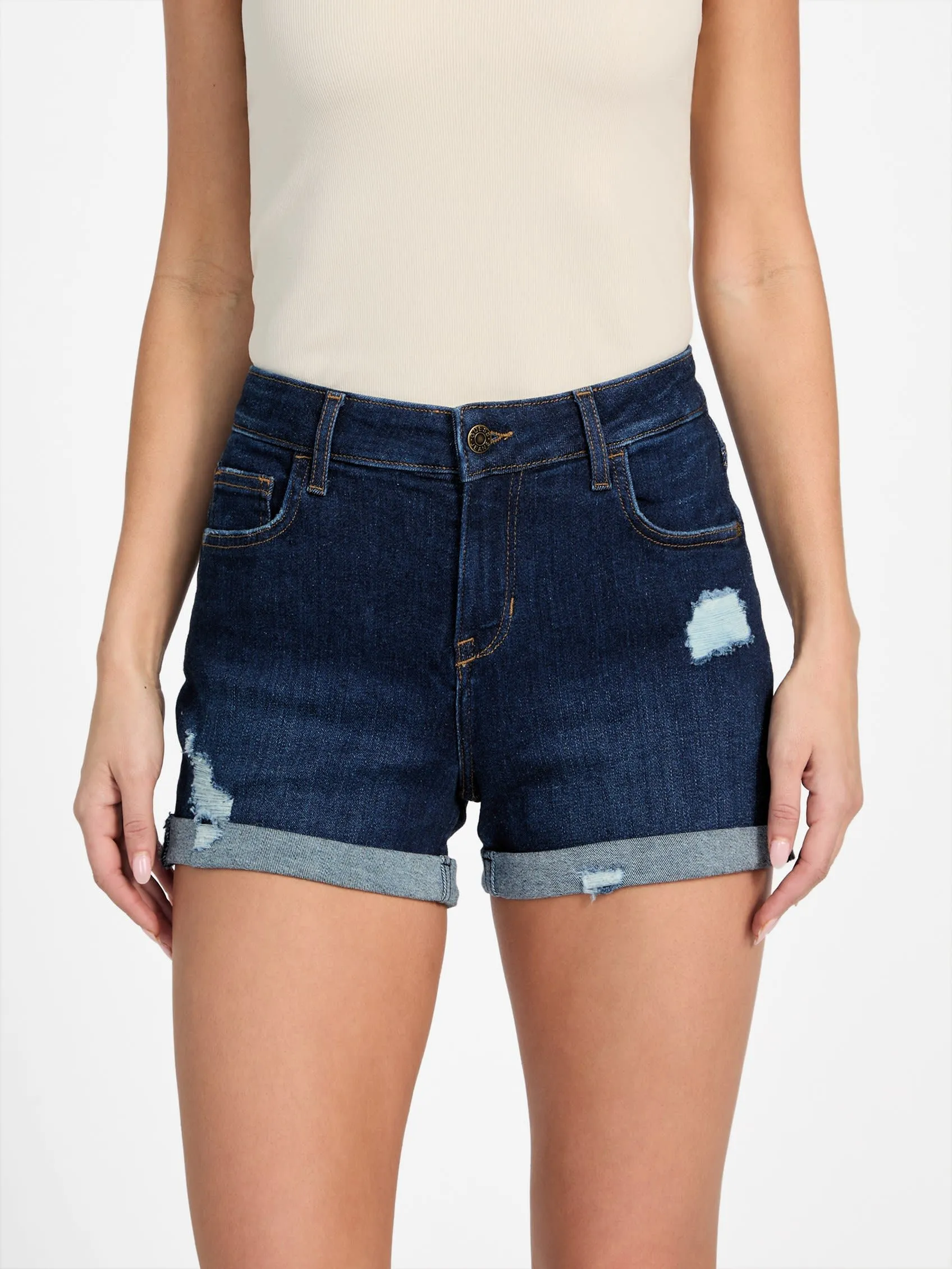 Eco Tamar Mid-Rise Cuffed Shorts