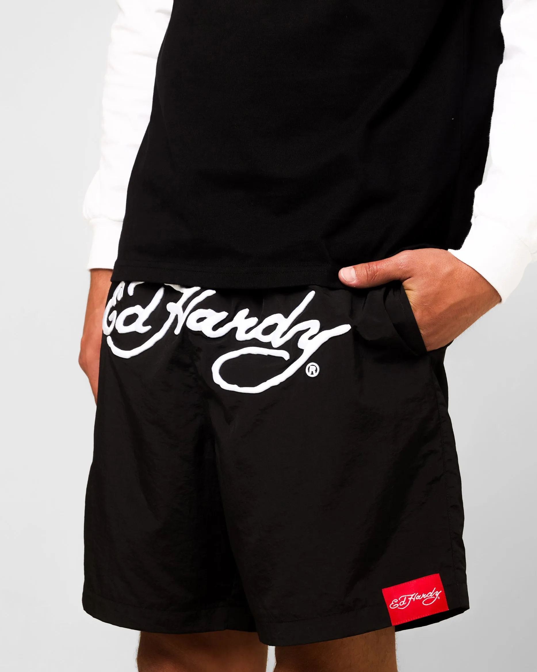 Ed Hardy Beach Shorts Black