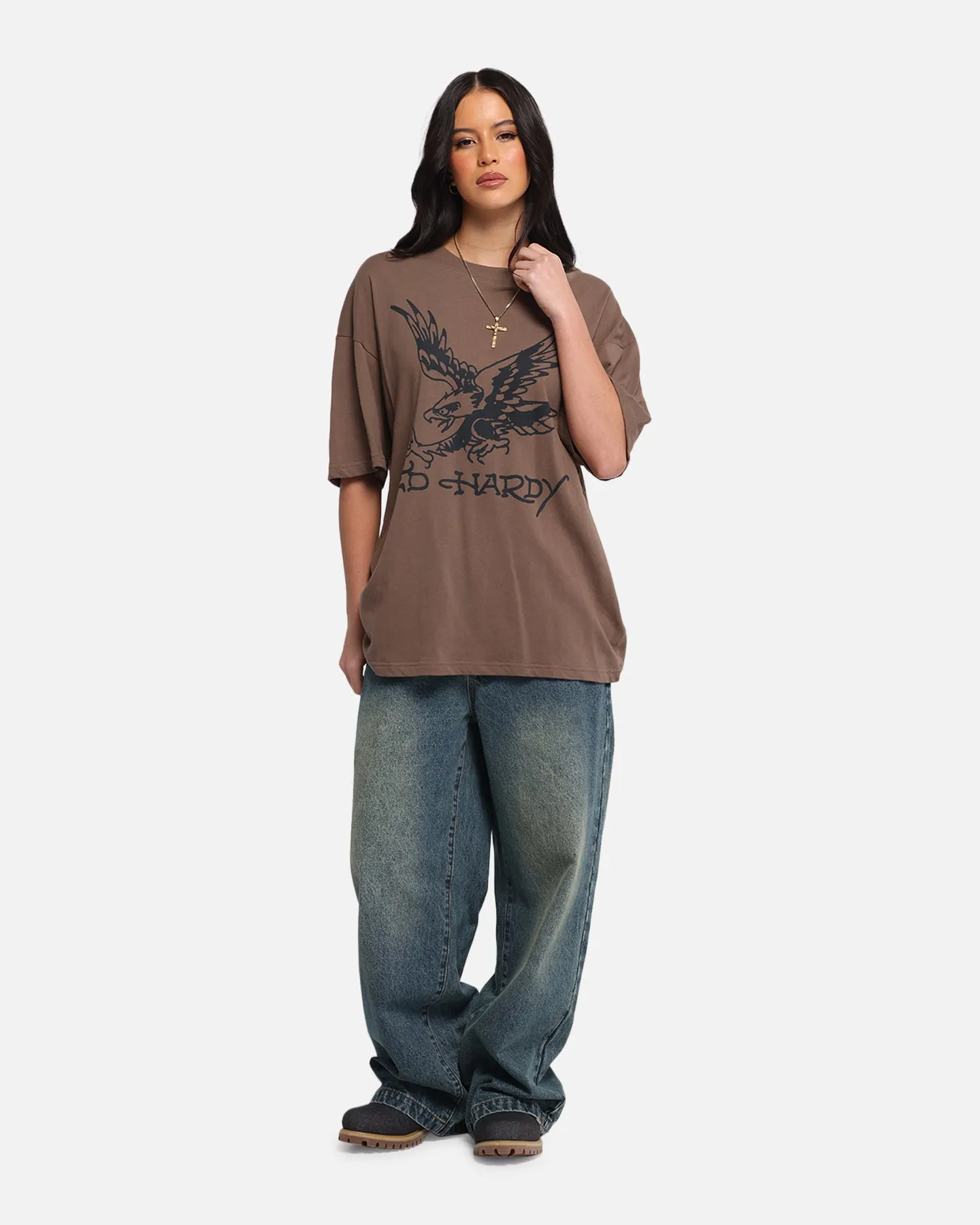 Ed Hardy Eagle T-Shirt Brown