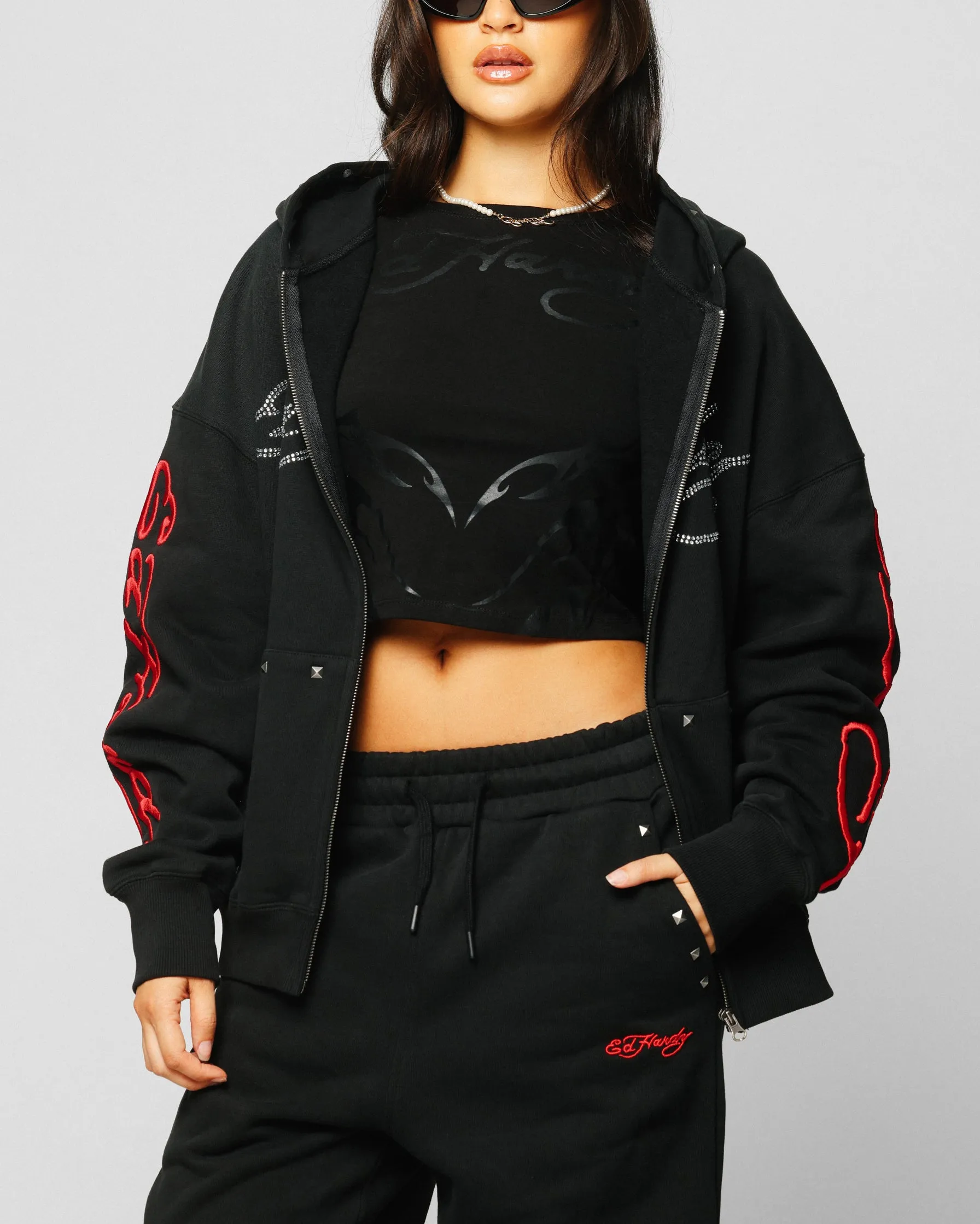 Ed Hardy Ed Hardy Hoodie Black