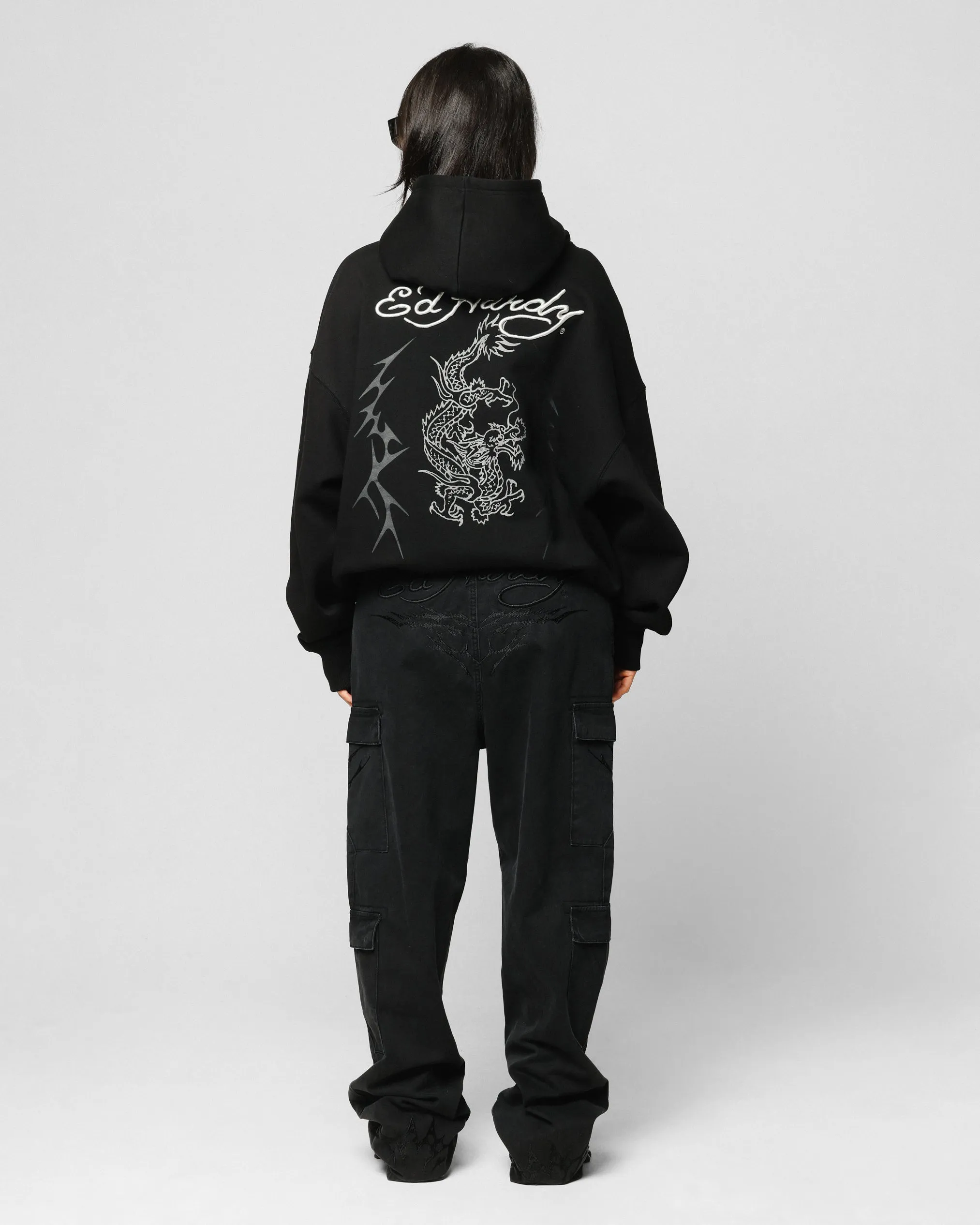 Ed Hardy Electric Hoodie Black
