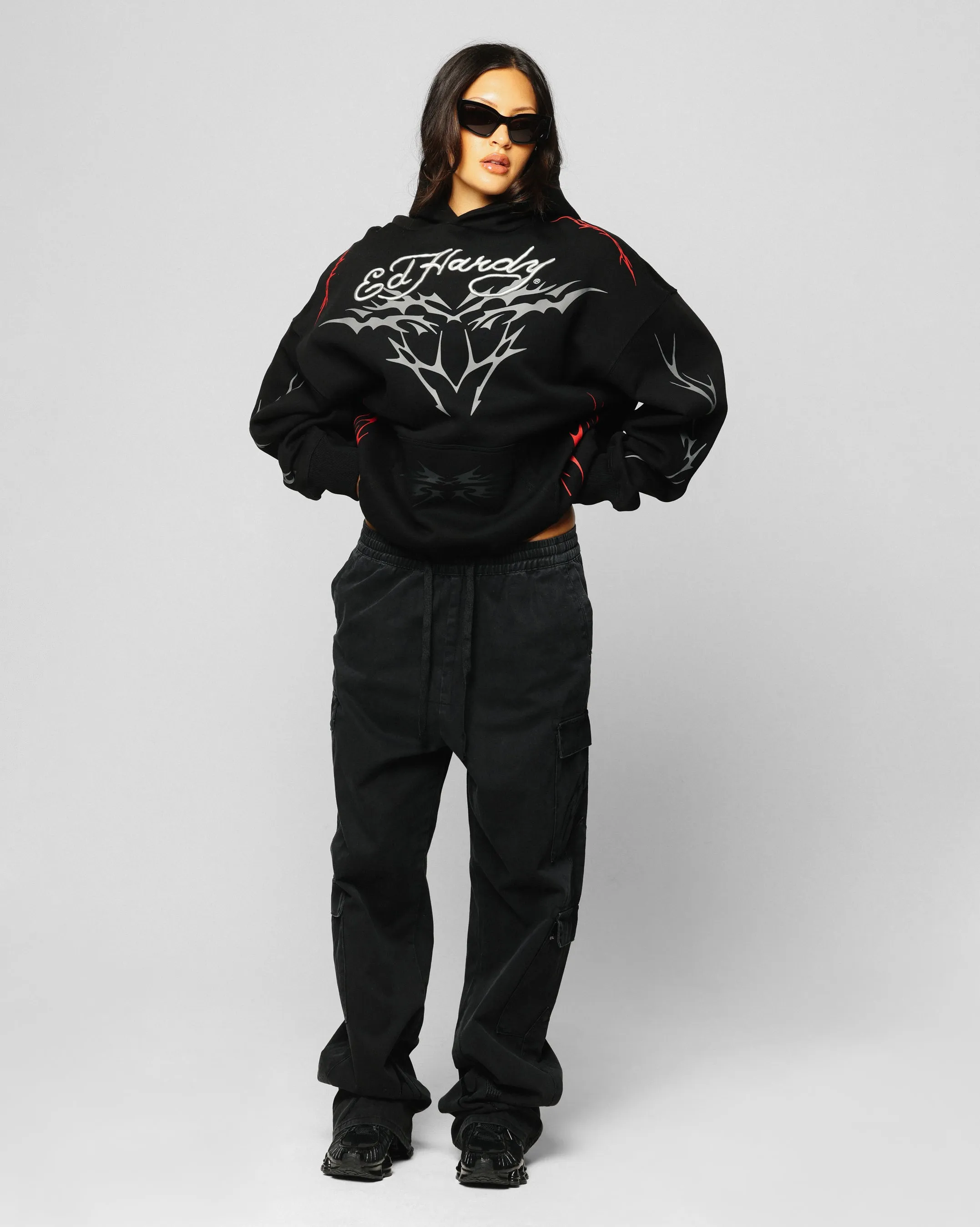 Ed Hardy Electric Hoodie Black