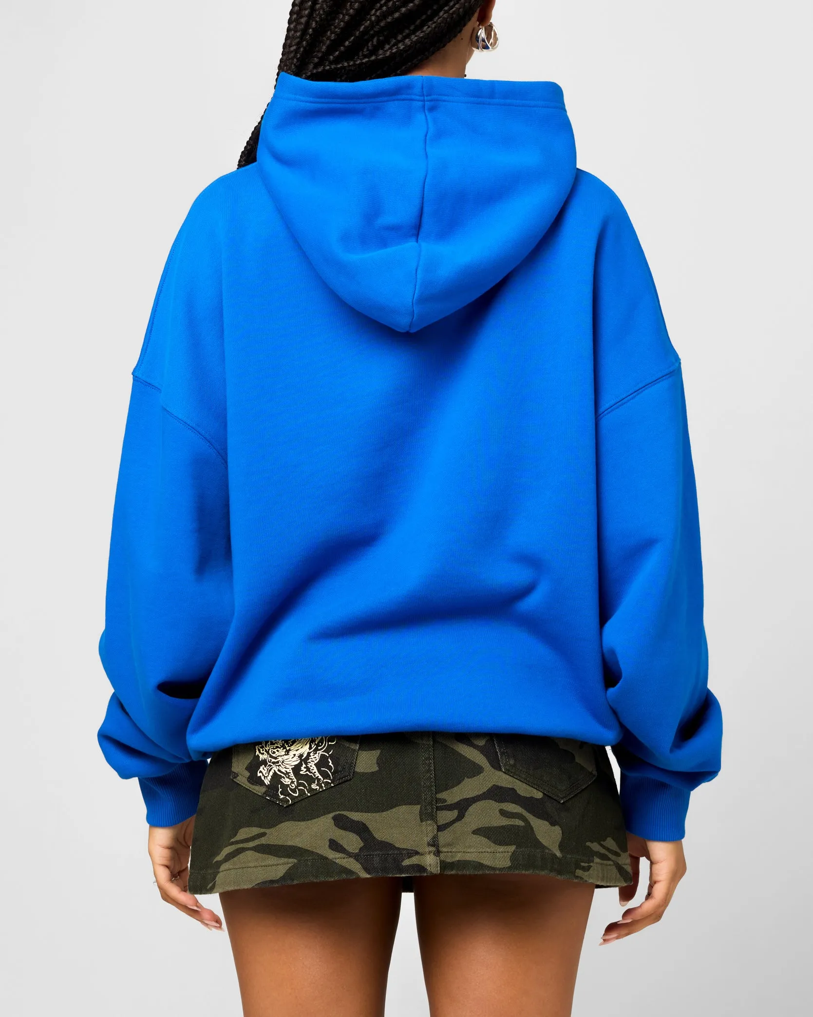 Ed Hardy Rhinestone Dragon Hoodie Blue