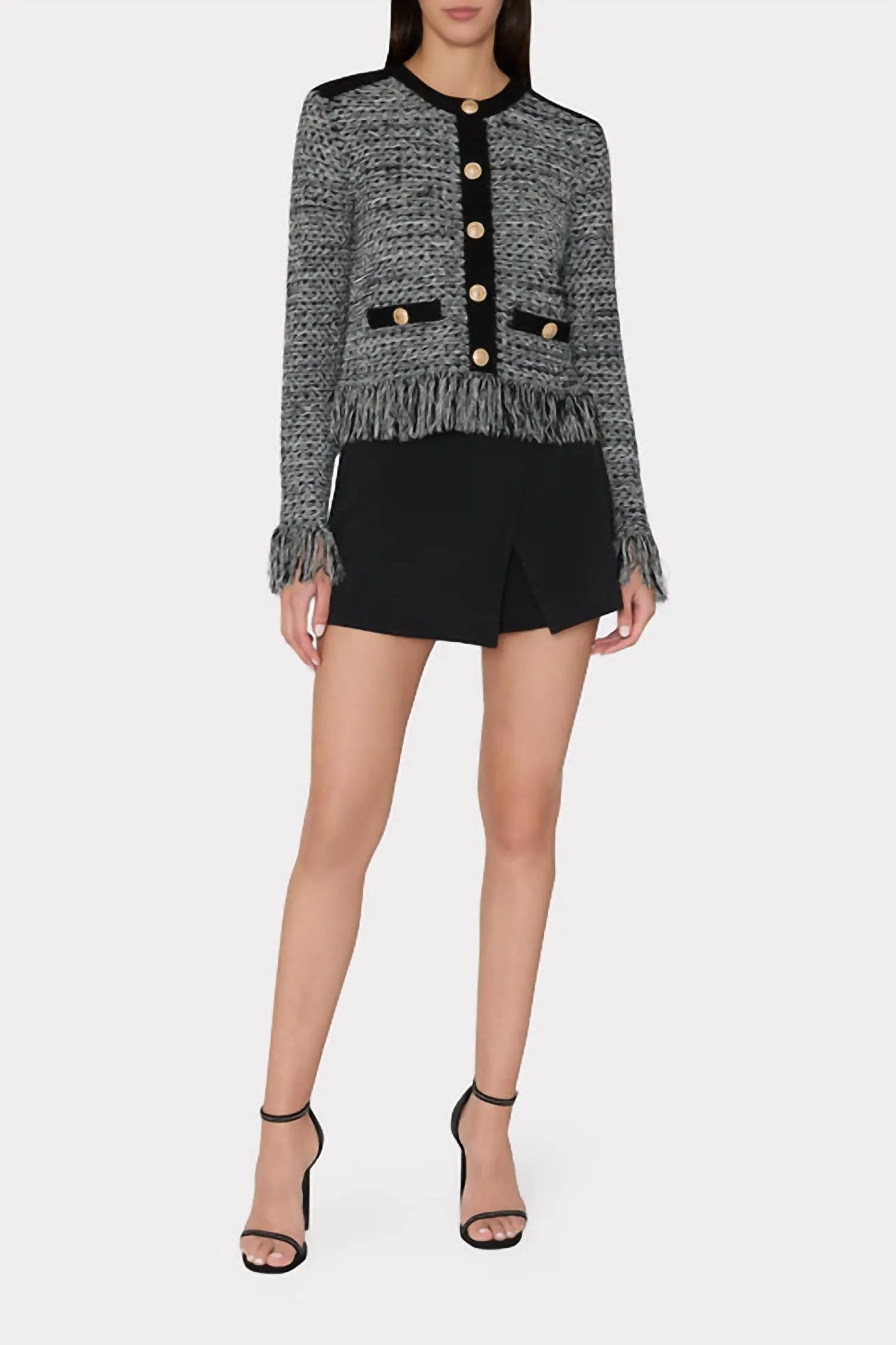 Evalyn Crepe Skort In Black