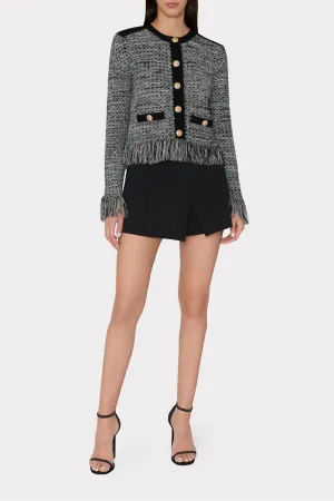 Evalyn Crepe Skort In Black