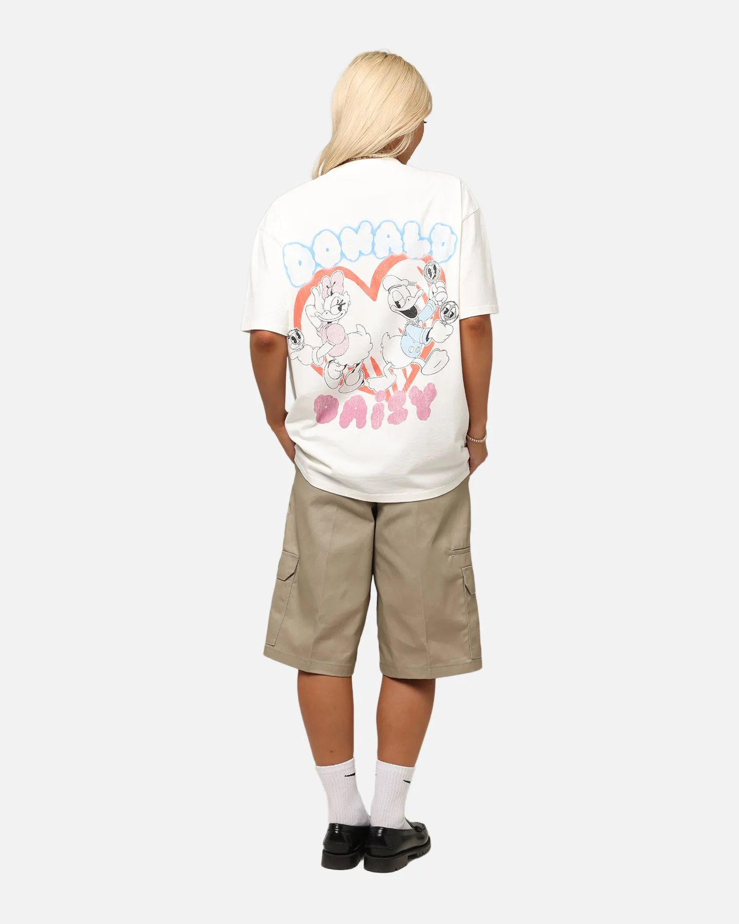 Goat Crew Disneys Daisy Duck & Donald Duck Heavy T-Shirt Off White