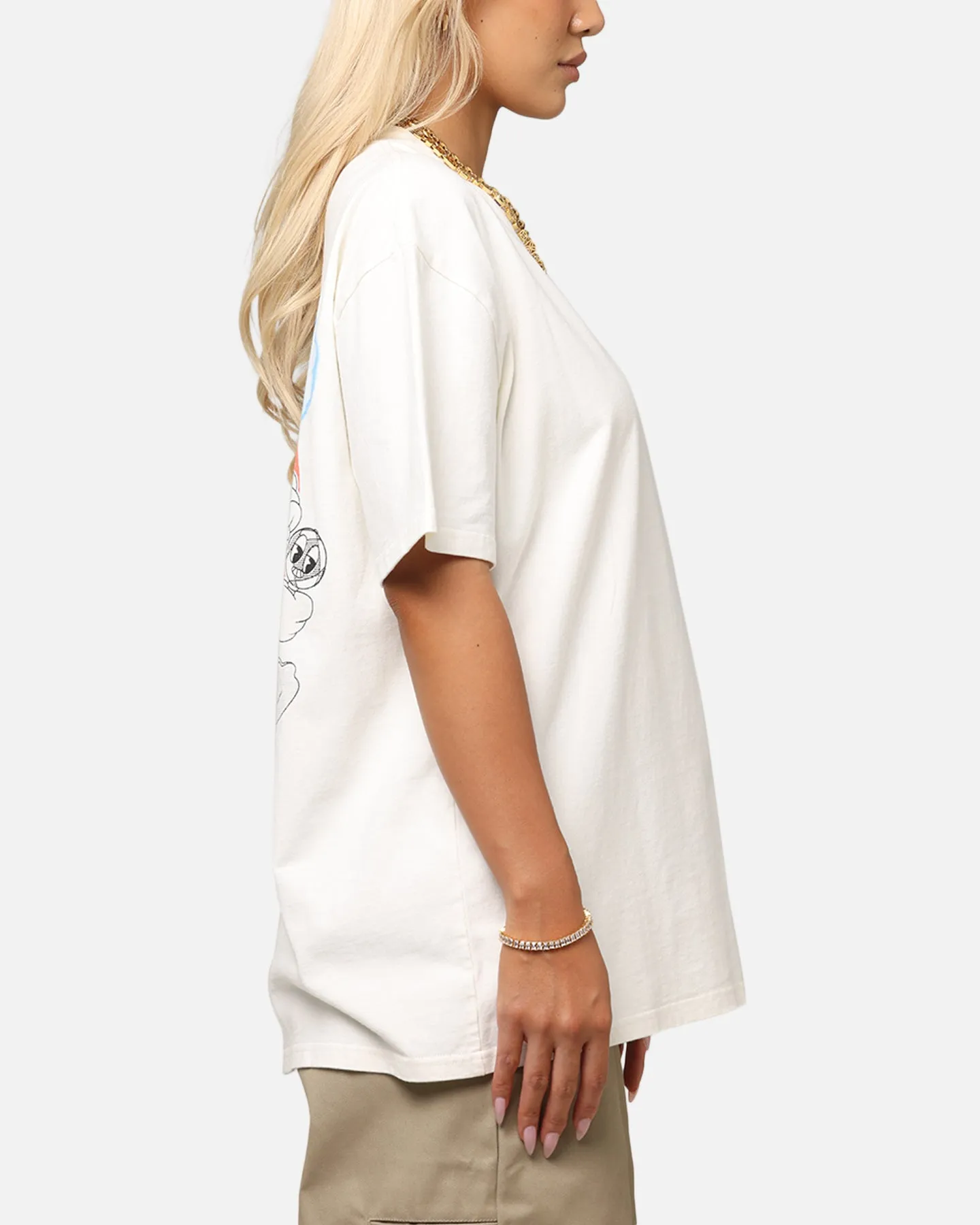 Goat Crew Disneys Daisy Duck & Donald Duck Heavy T-Shirt Off White