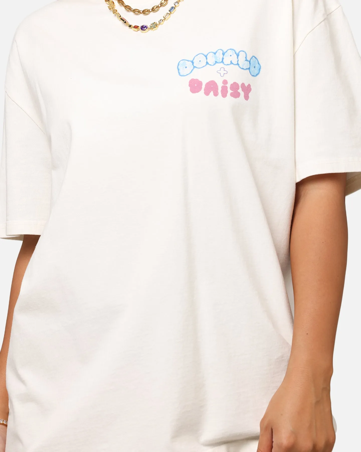 Goat Crew Disneys Daisy Duck & Donald Duck Heavy T-Shirt Off White