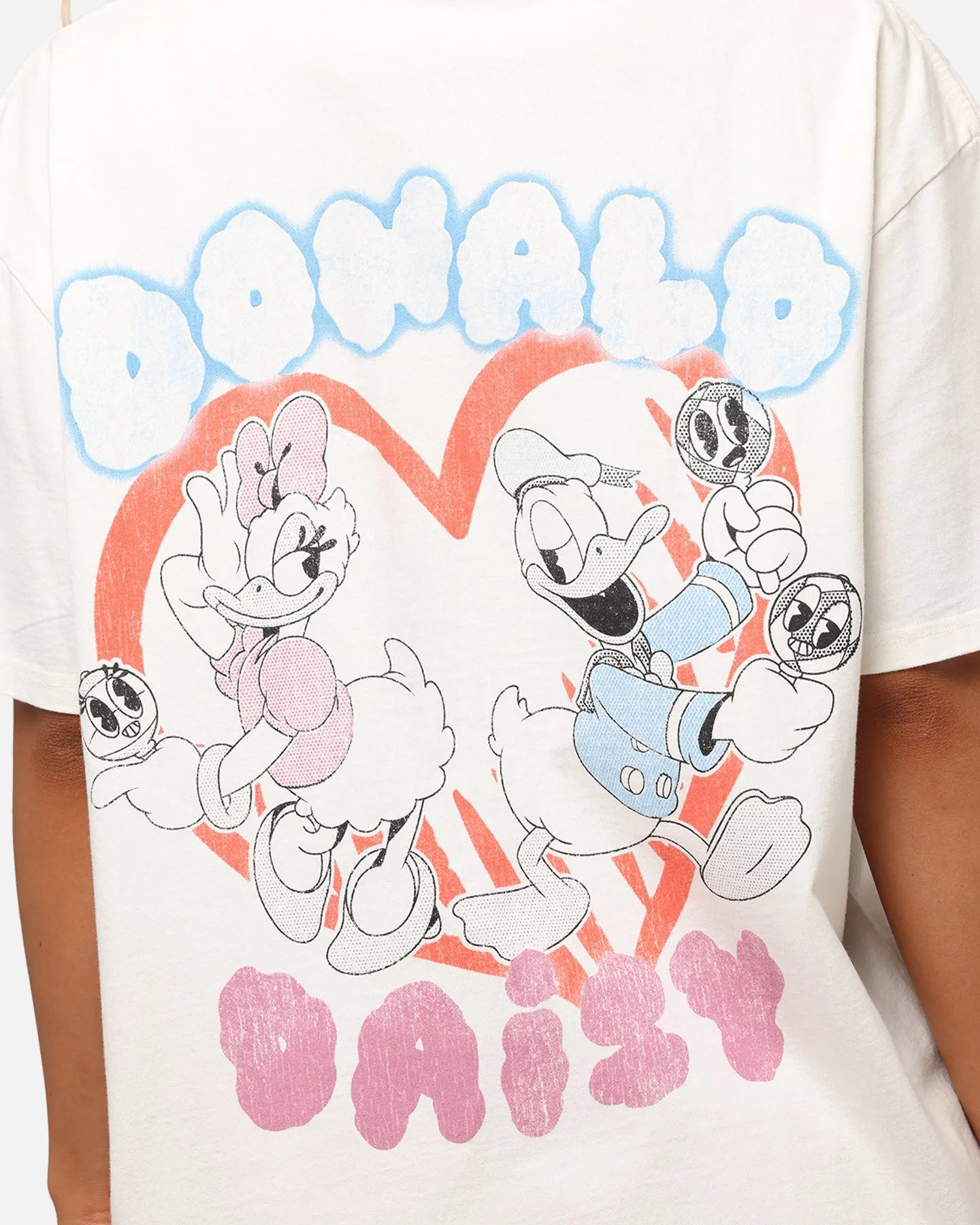 Goat Crew Disneys Daisy Duck & Donald Duck Heavy T-Shirt Off White