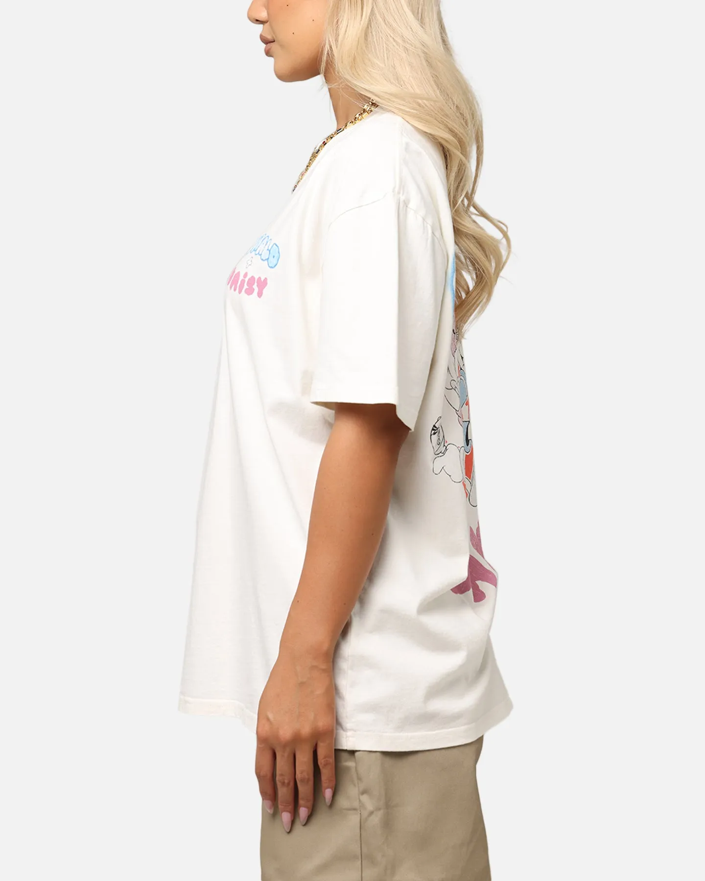 Goat Crew Disneys Daisy Duck & Donald Duck Heavy T-Shirt Off White