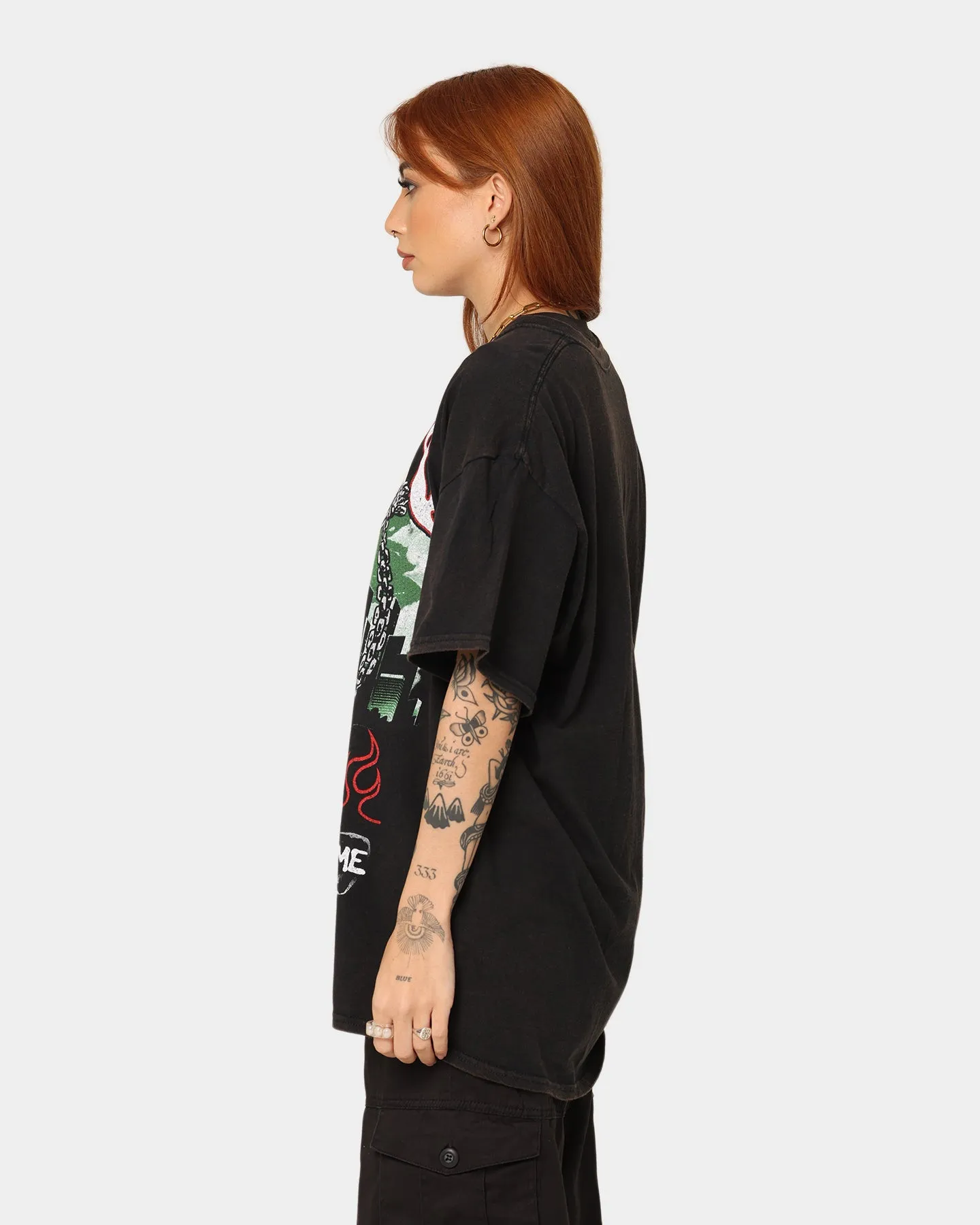 Goat Crew Goat Skull Vintage T-Shirt Black Wash