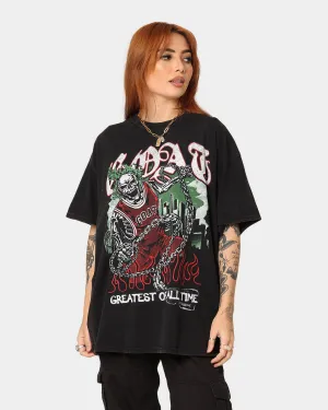 Goat Crew Goat Skull Vintage T-Shirt Black Wash