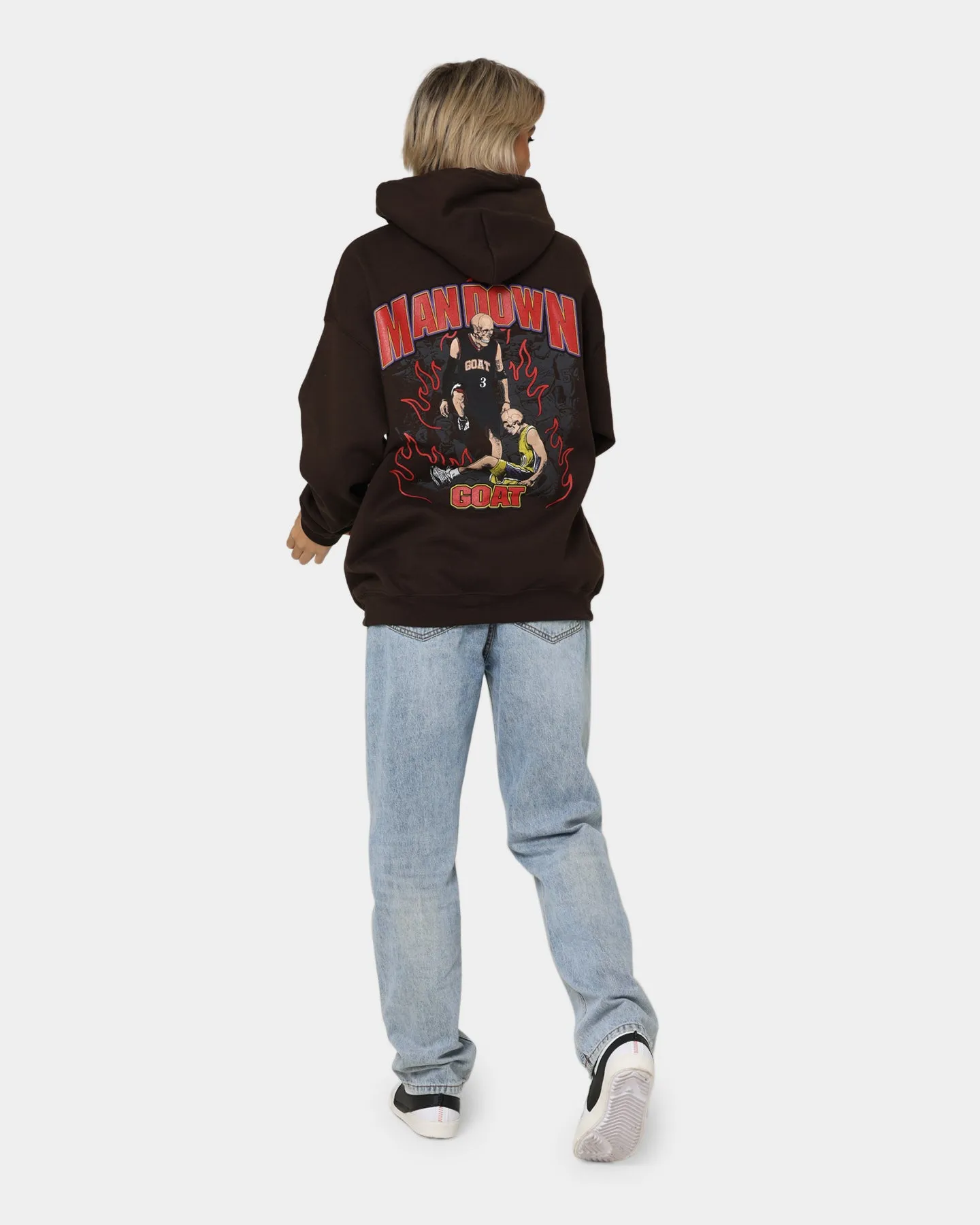 Goat Crew Man Down Hoodie Brown